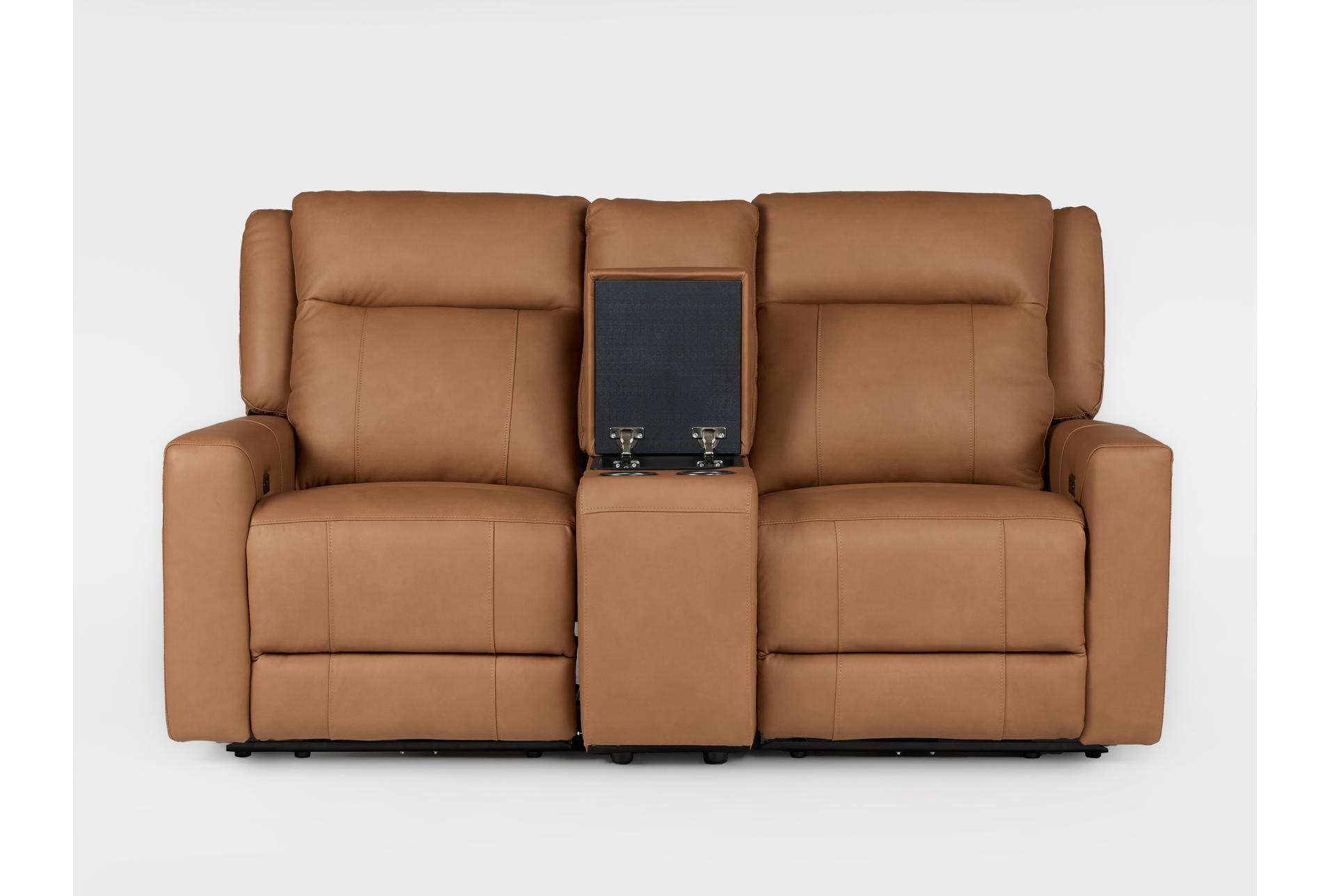 tatiana saddle brown leather 77" 3 piece power reclining modular console loveseat with usb 19 tatiana saddle brown leather 77" 3 piece power reclining modular console loveseat with usb