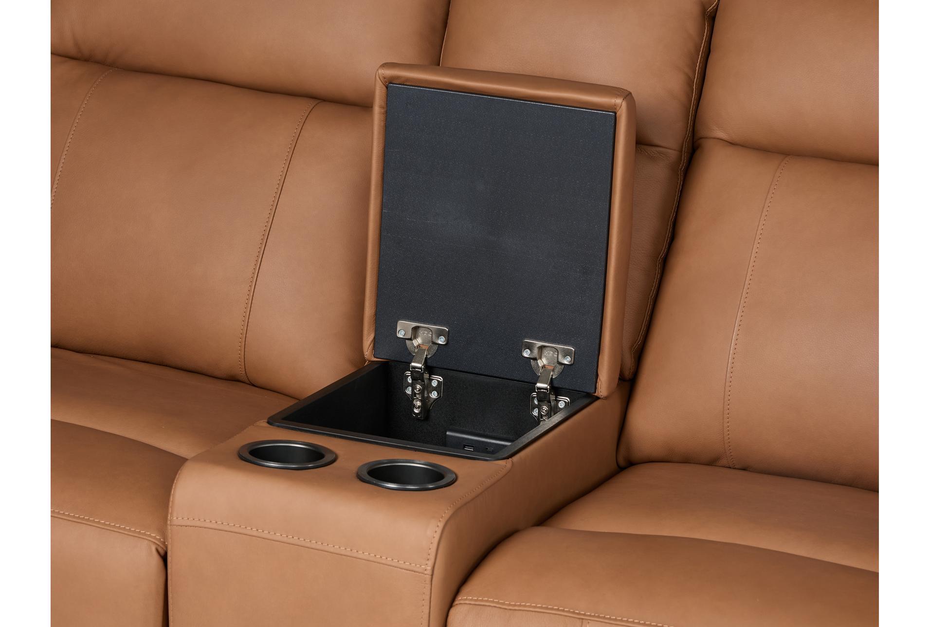 tatiana saddle brown leather 77" 3 piece power reclining modular console loveseat with usb 20 tatiana saddle brown leather 77" 3 piece power reclining modular console loveseat with usb