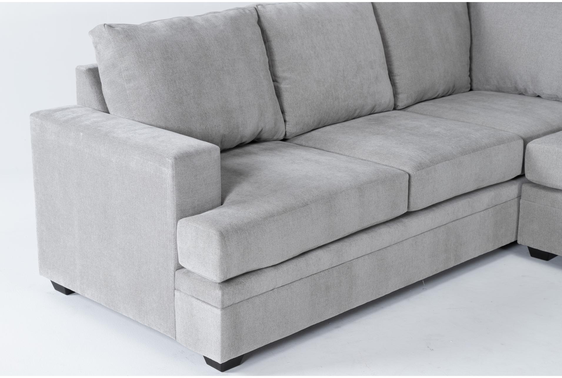 bonaterra dove grey fabric 127" 2 piece l-shaped sectional with right arm facing queen memory foam sleeper sofa bed | track arms 12 bonaterra dove grey fabric 127" 2 piece l-shaped sectional with right arm facing queen memory foam sleeper sofa bed | track arms