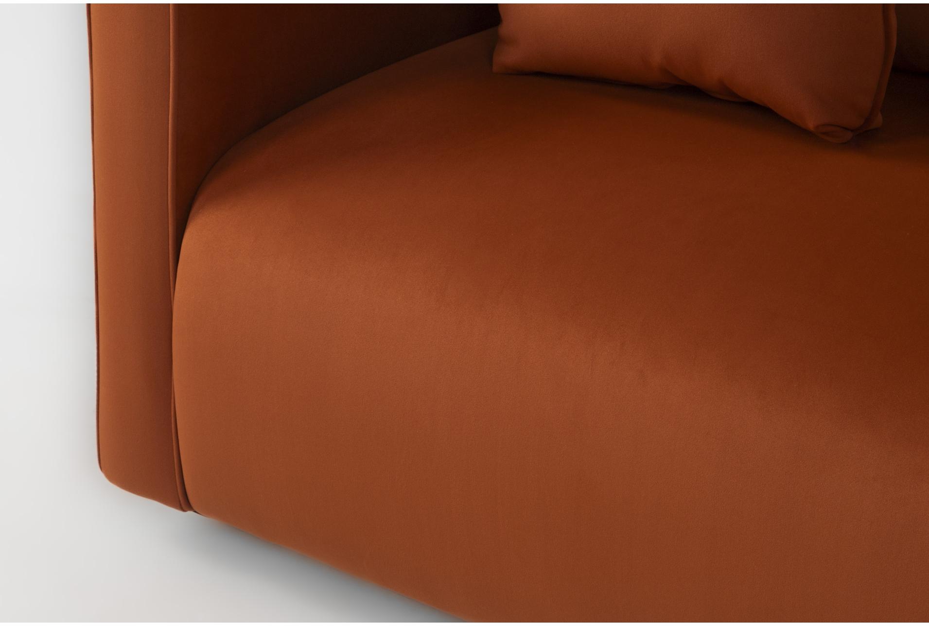 tao burnt sienna orange velvet 45" swivel arm chair | fabric 10 tao burnt sienna orange velvet 45" swivel arm chair | fabric