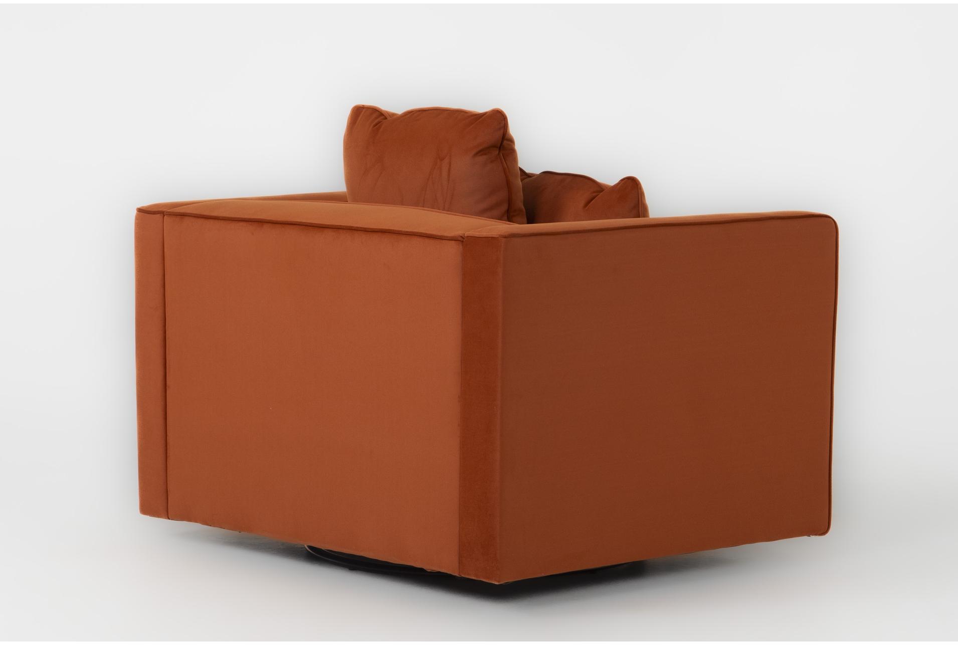 tao burnt sienna orange velvet 45" swivel arm chair | fabric 12 tao burnt sienna orange velvet 45" swivel arm chair | fabric