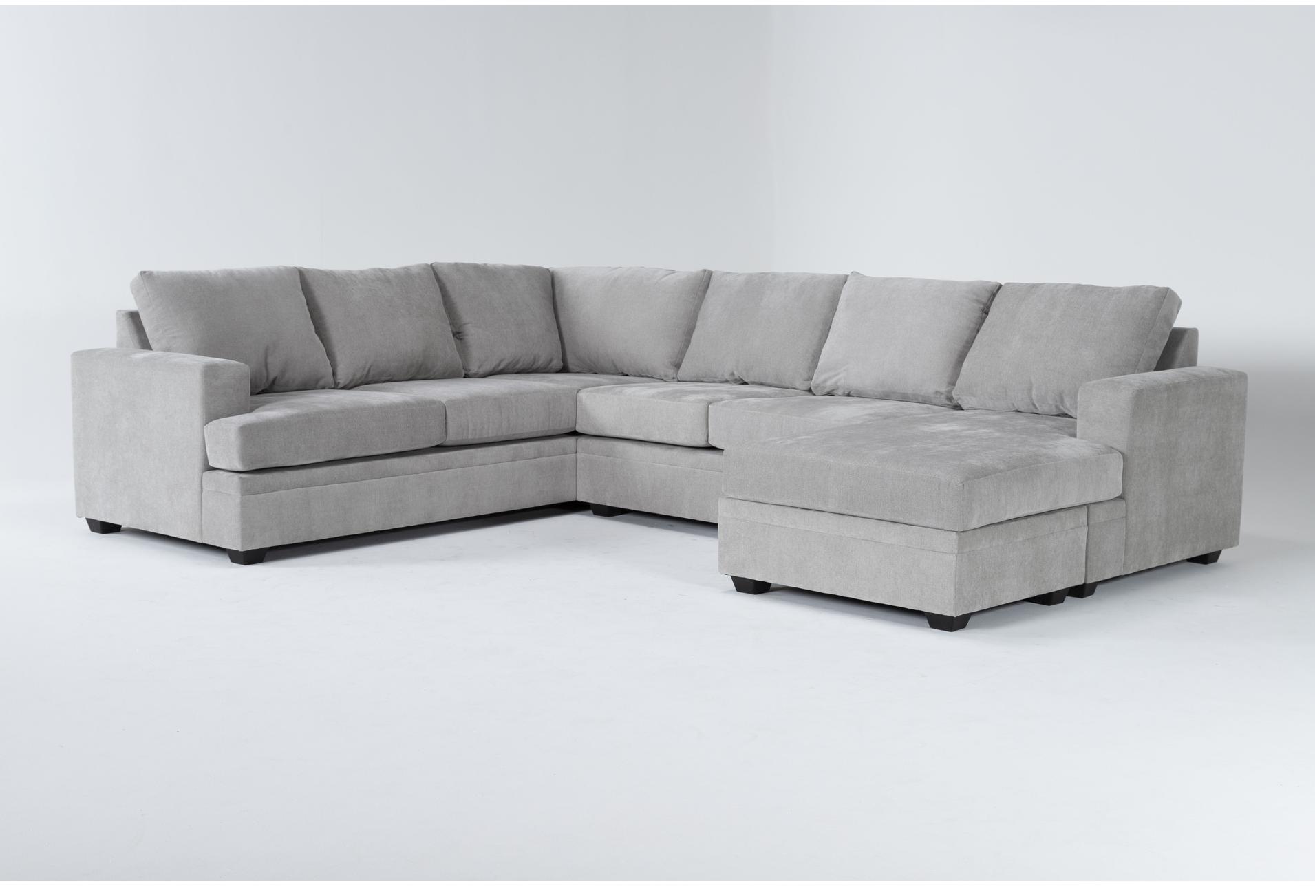bonaterra dove grey fabric 127" 2 piece u-shaped sectional with right arm facing queen memory foam sleeper sofa bed chaise 1 bonaterra dove grey fabric 127" 2 piece u-shaped sectional with right arm facing queen memory foam sleeper sofa bed chaise