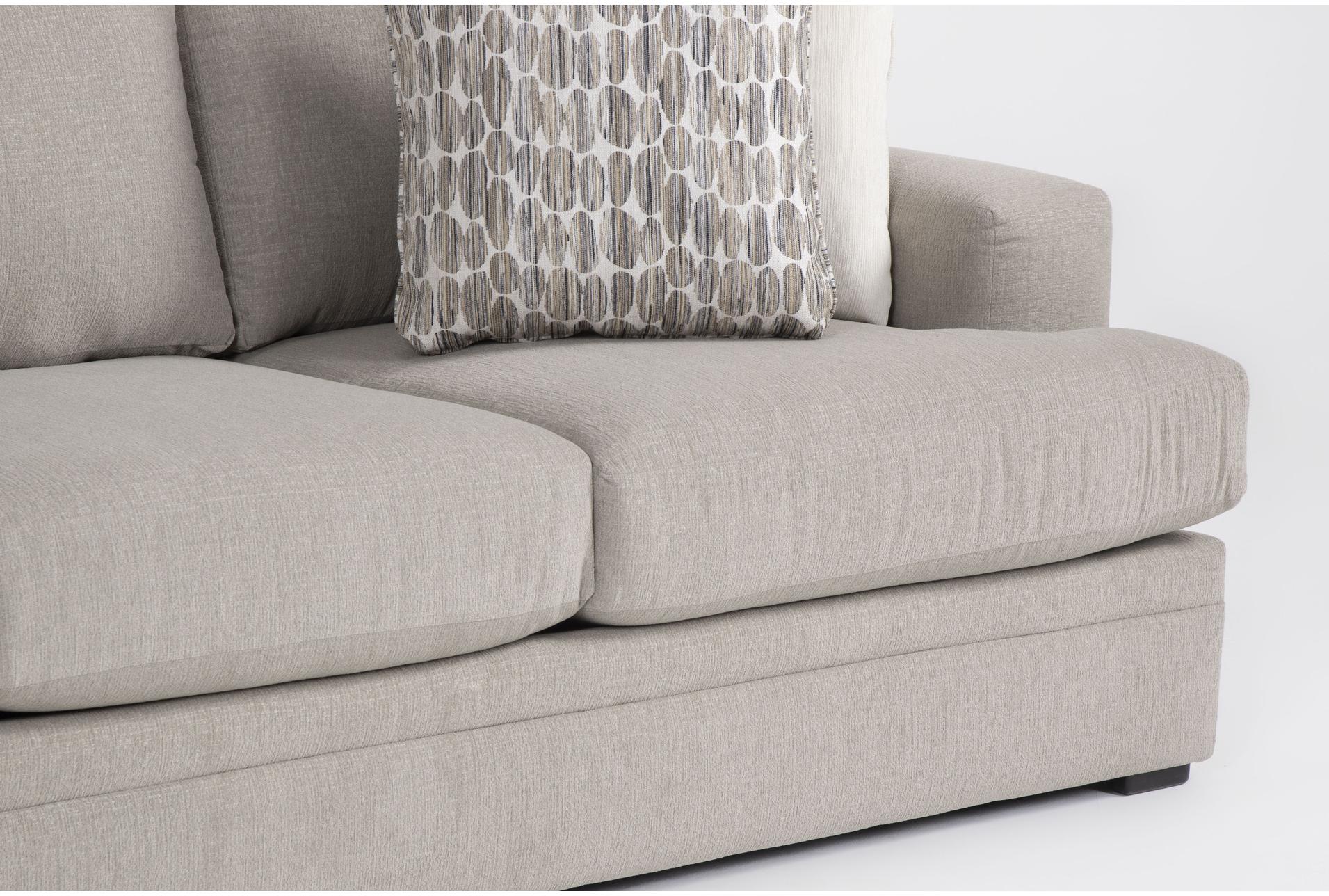 anacapa cement grey 140" 3 piece sectional with left arm facing chaise & ottoman 10 anacapa cement grey 140" 3 piece sectional with left arm facing chaise & ottoman