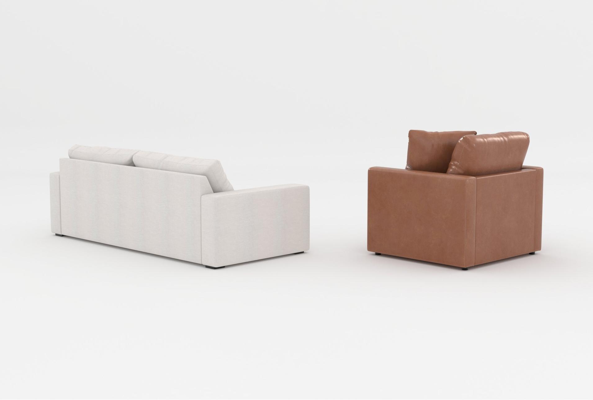 araceli ii sand beige fabric 86" sofa|alicia saddle brown vegan faux leather 40" chair 15 araceli ii sand beige fabric 86" sofa|alicia saddle brown vegan faux leather 40" chair