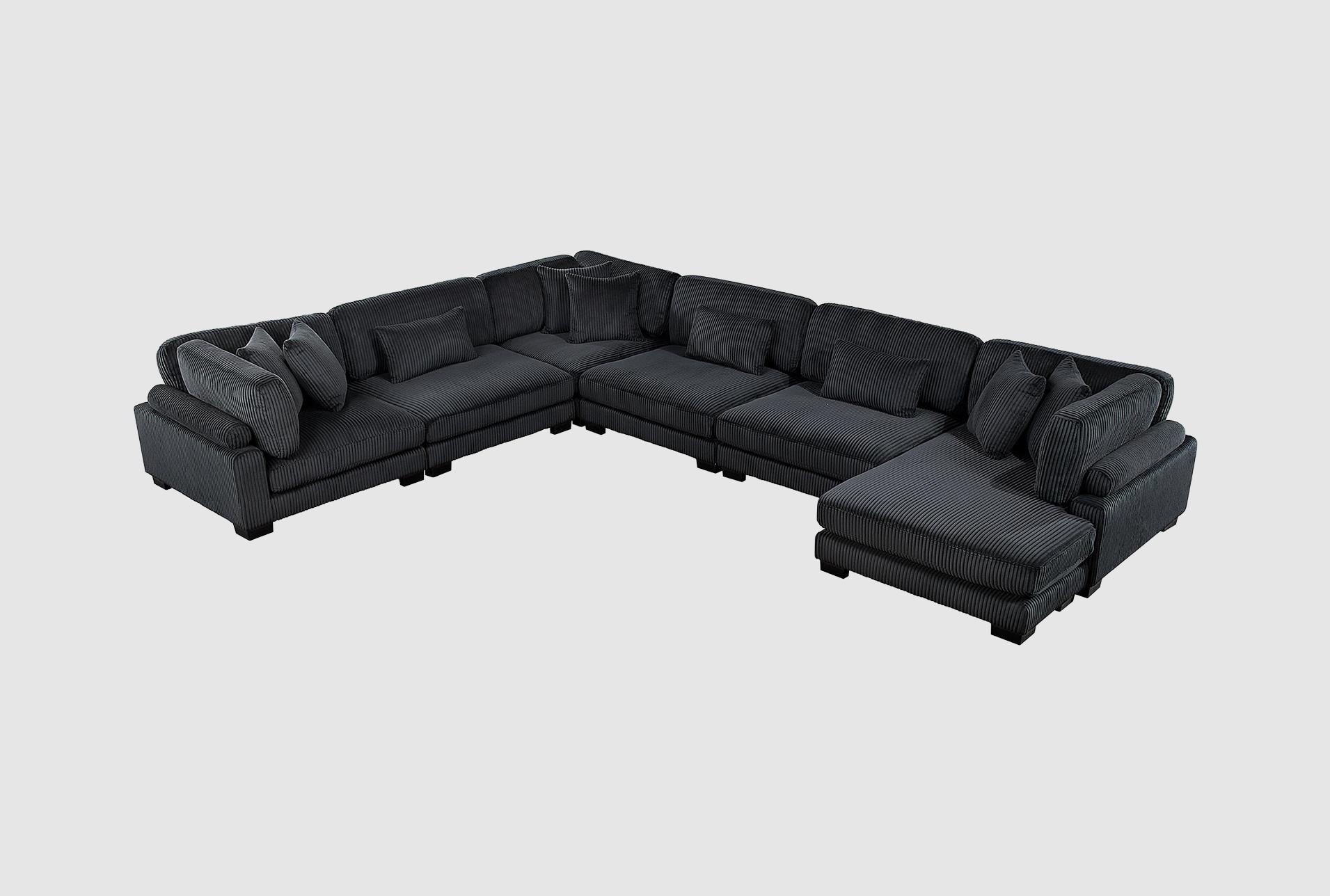 ellery black 6-piece modular sectional with chaise 1 ellery black 6-piece modular sectional with chaise