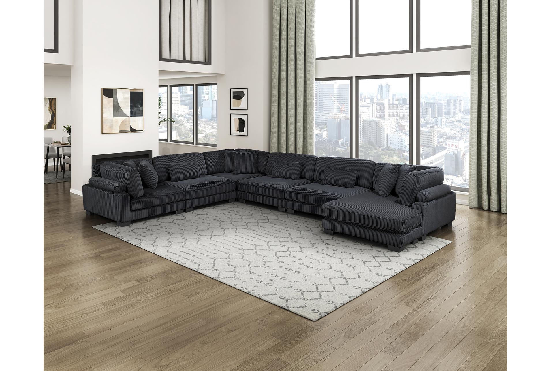ellery black 6-piece modular sectional with chaise 23 ellery black 6-piece modular sectional with chaise