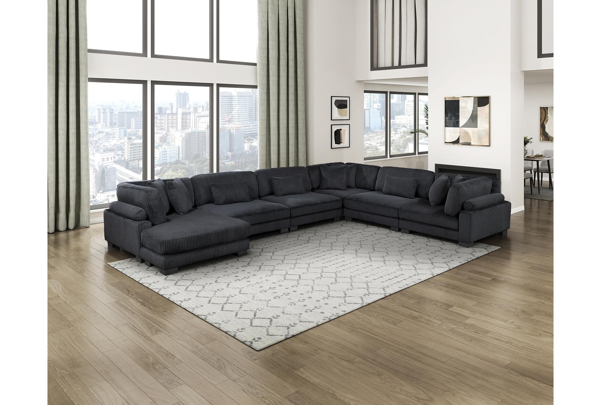 ellery black 6-piece modular sectional with chaise 24 ellery black 6-piece modular sectional with chaise