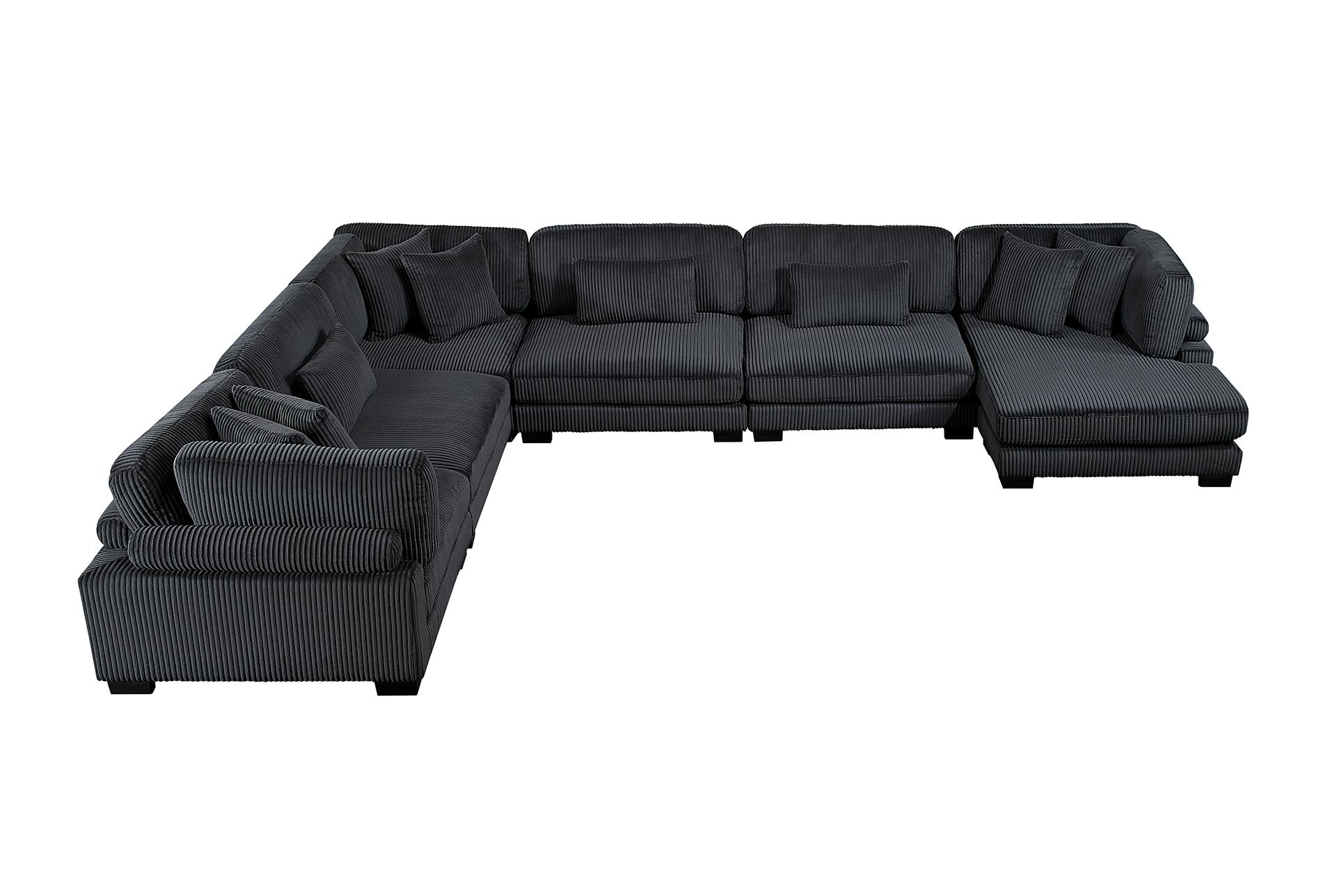 ellery black 6-piece modular sectional with chaise 14 ellery black 6-piece modular sectional with chaise
