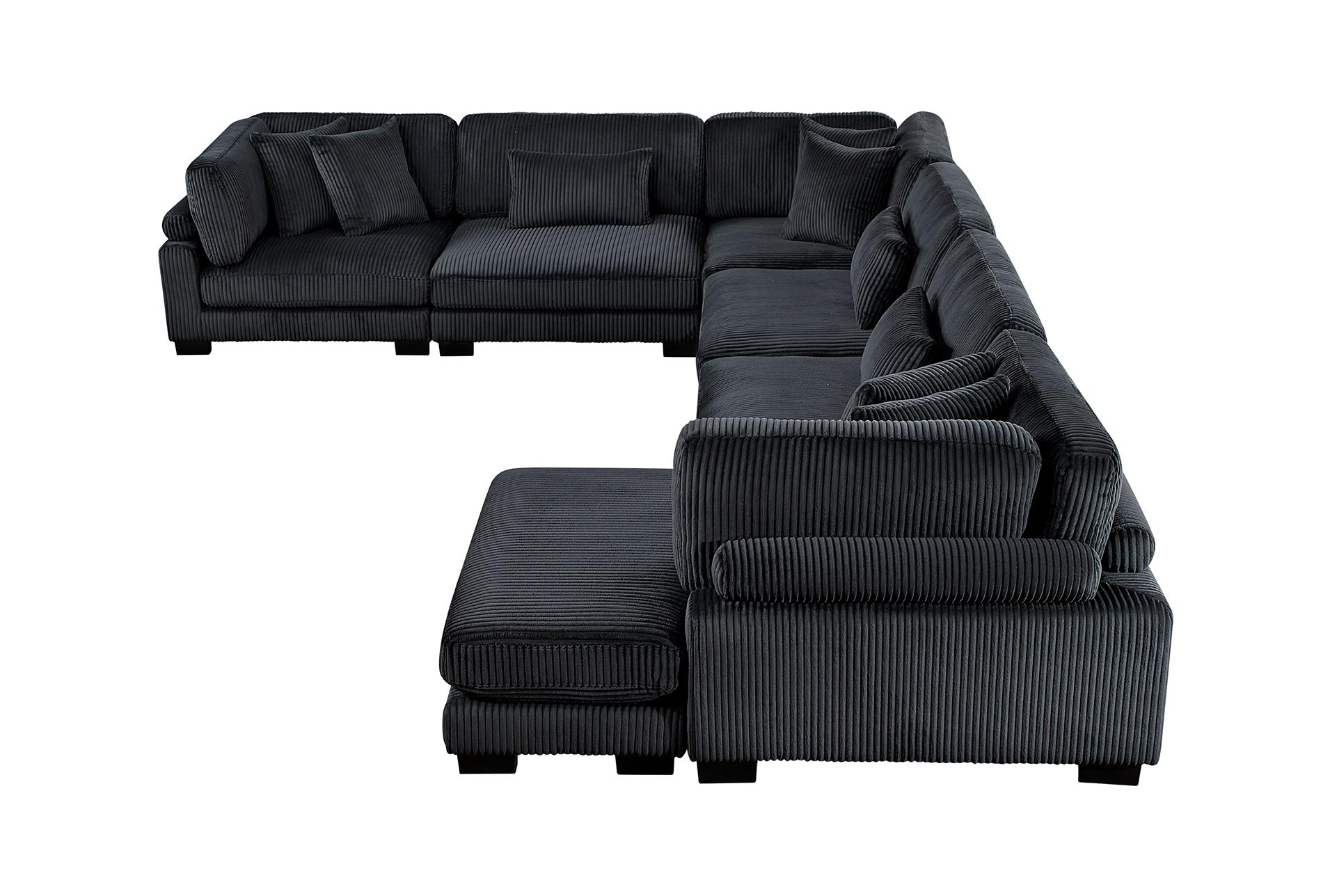 ellery black 6-piece modular sectional with chaise 15 ellery black 6-piece modular sectional with chaise