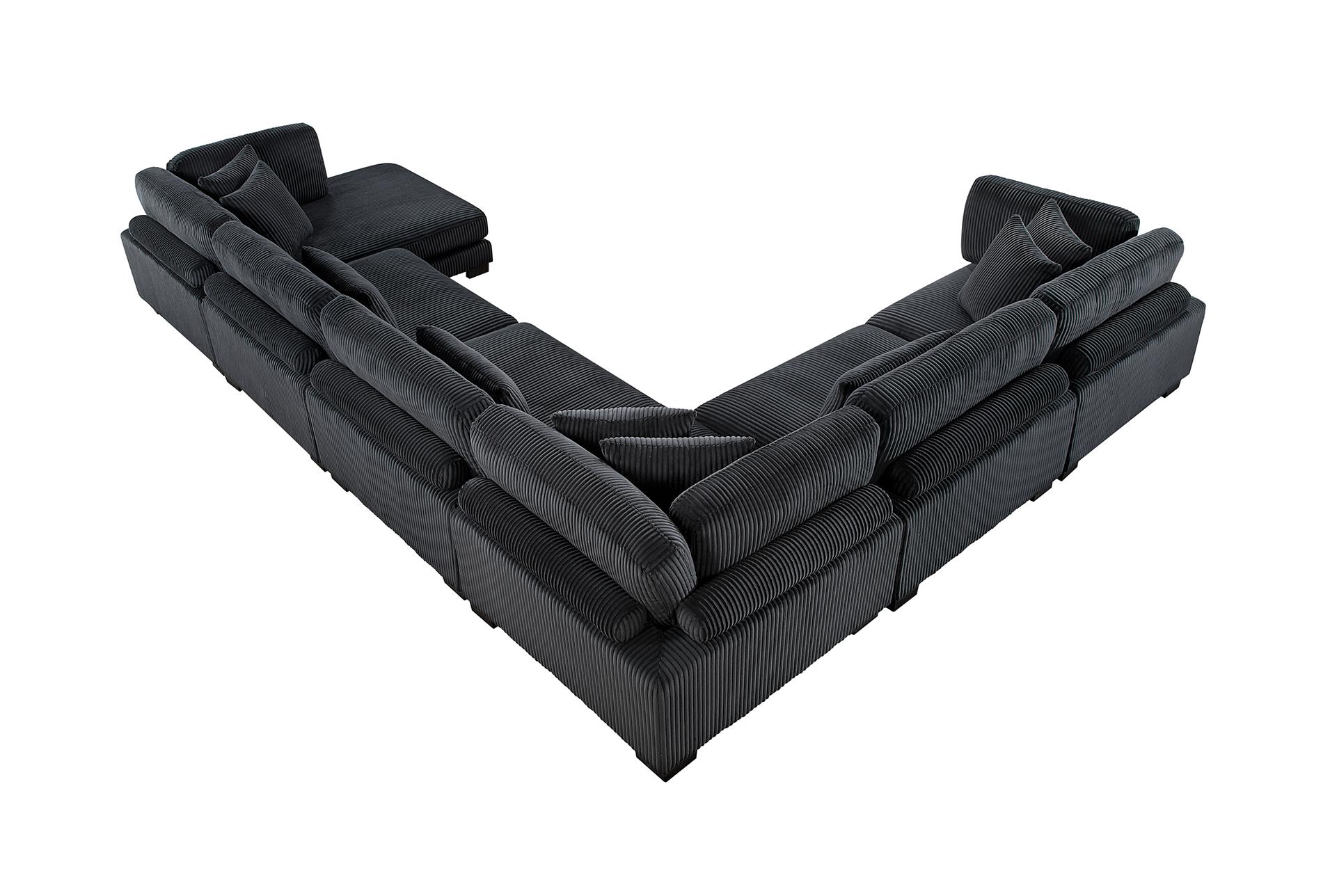ellery black 6-piece modular sectional with chaise 17 ellery black 6-piece modular sectional with chaise