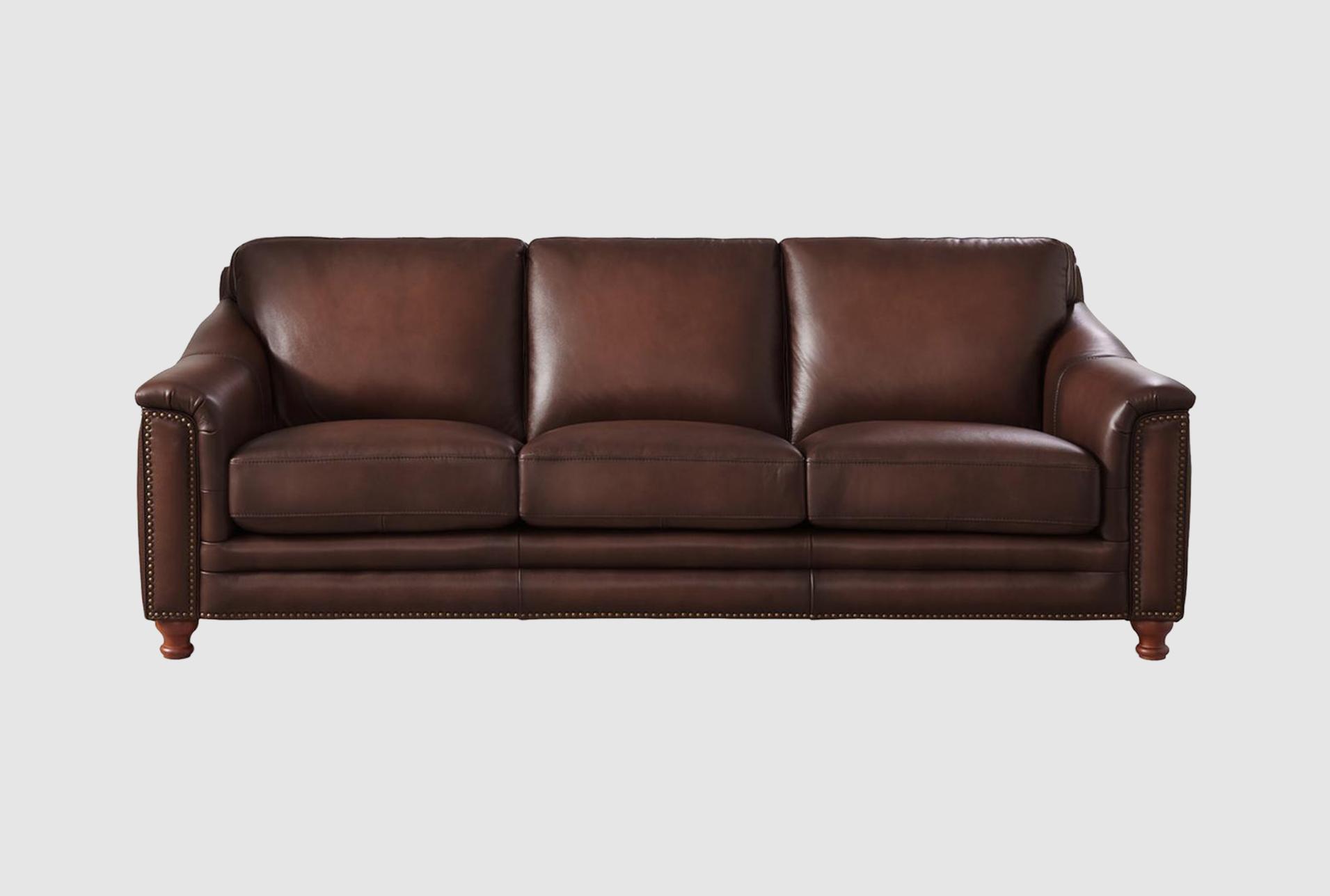 nora brown top grain leather sofa 1 nora brown top grain leather sofa