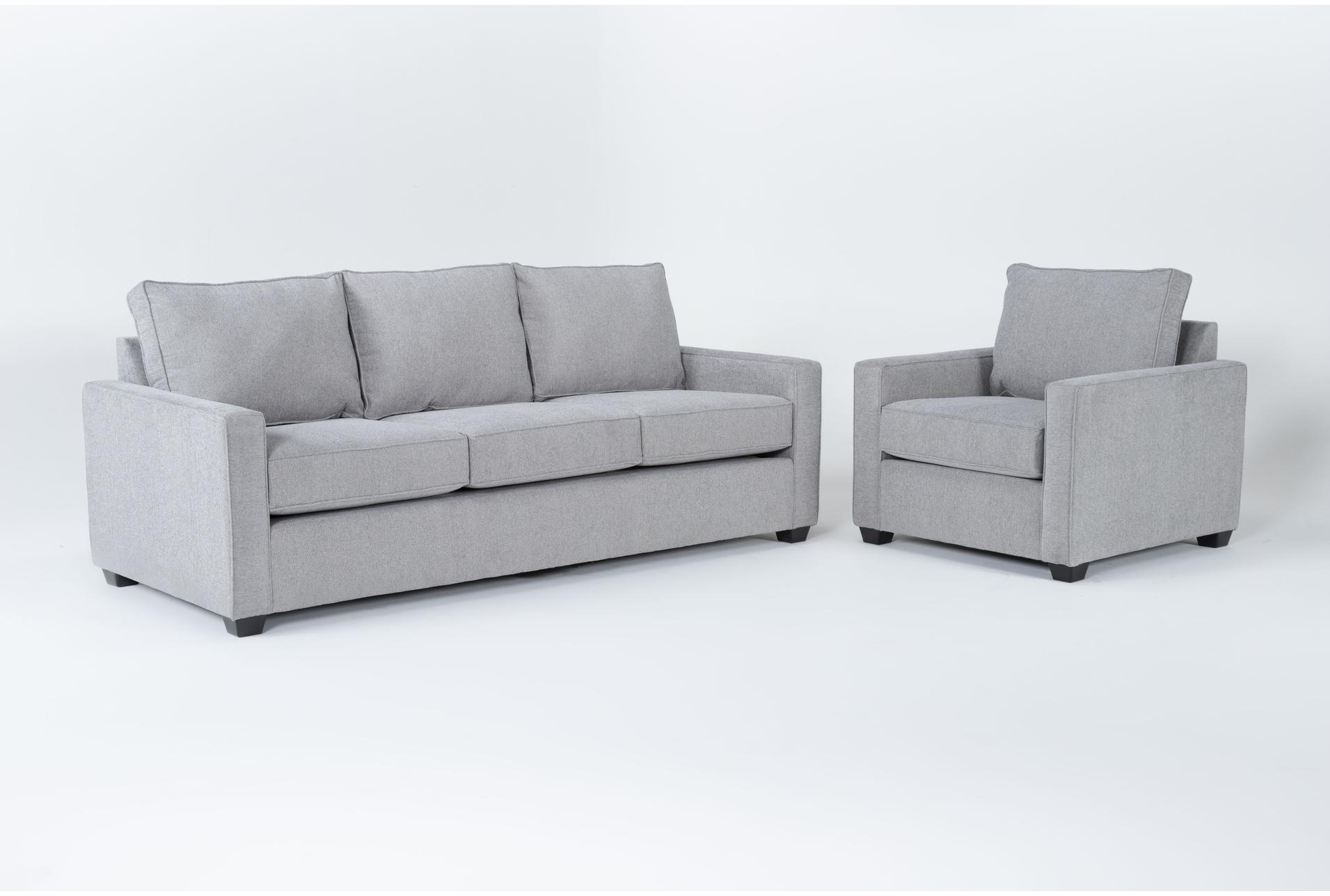 mathers oyster grey fabric 2 piece queen memory foam sleeper sofa bed & arm chair set 1 mathers oyster grey fabric 2 piece queen memory foam sleeper sofa bed & arm chair set