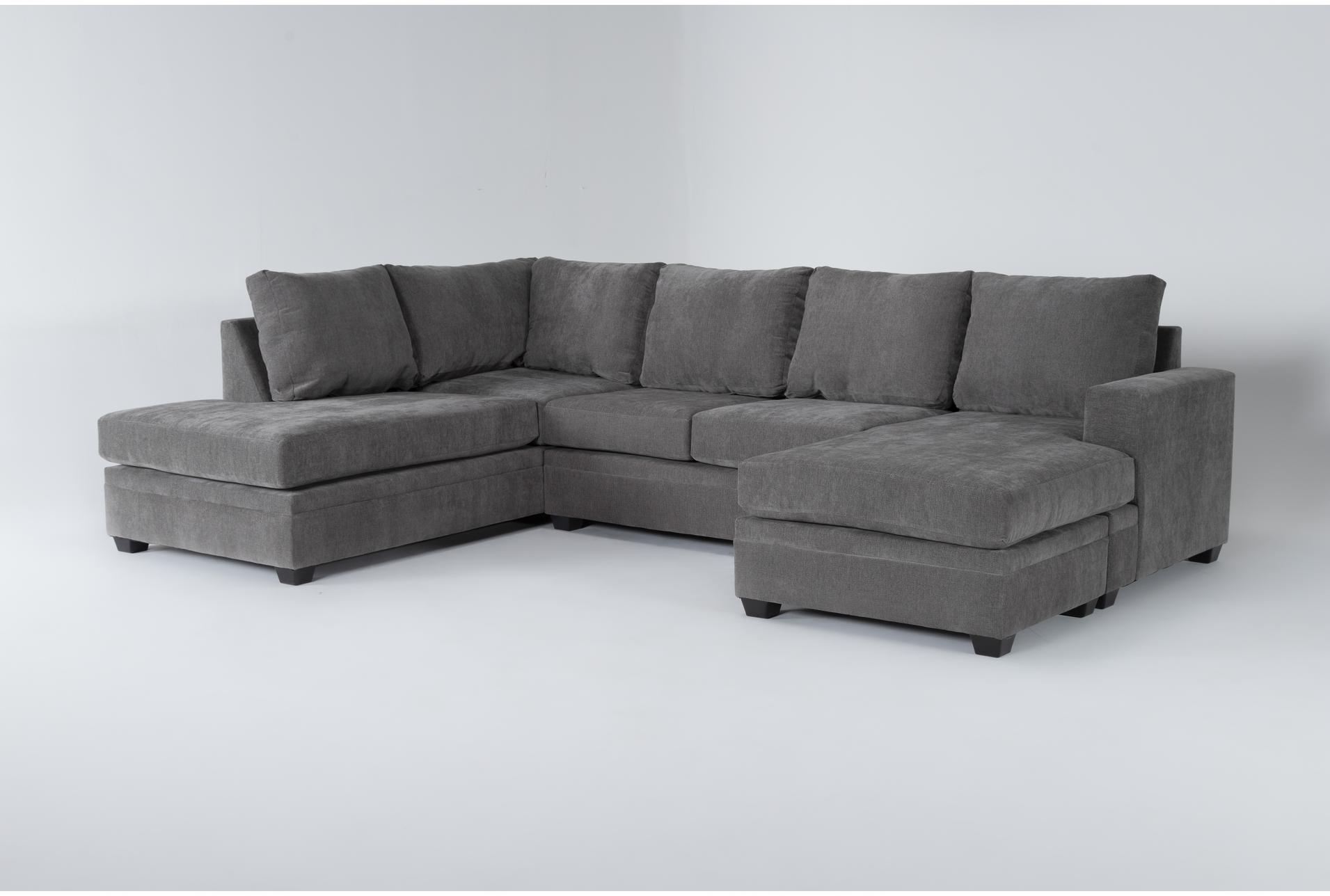 bonaterra charcoal grey fabric 127" 2 piece u-shaped sectional with right arm facing sofa chaise & left arm facing corner chaise 1 bonaterra charcoal grey fabric 127" 2 piece u-shaped sectional with right arm facing sofa chaise & left arm facing corner chaise