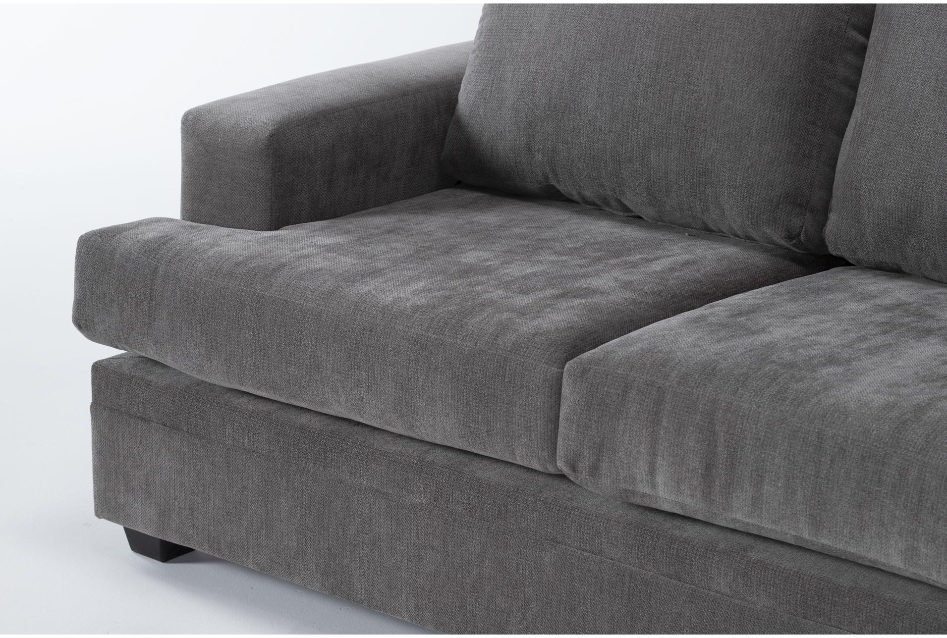 bonaterra charcoal grey fabric 3 piece sofa loveseat & storage ottoman set | loose reversible back 10 bonaterra charcoal grey fabric 3 piece sofa loveseat & storage ottoman set | loose reversible back