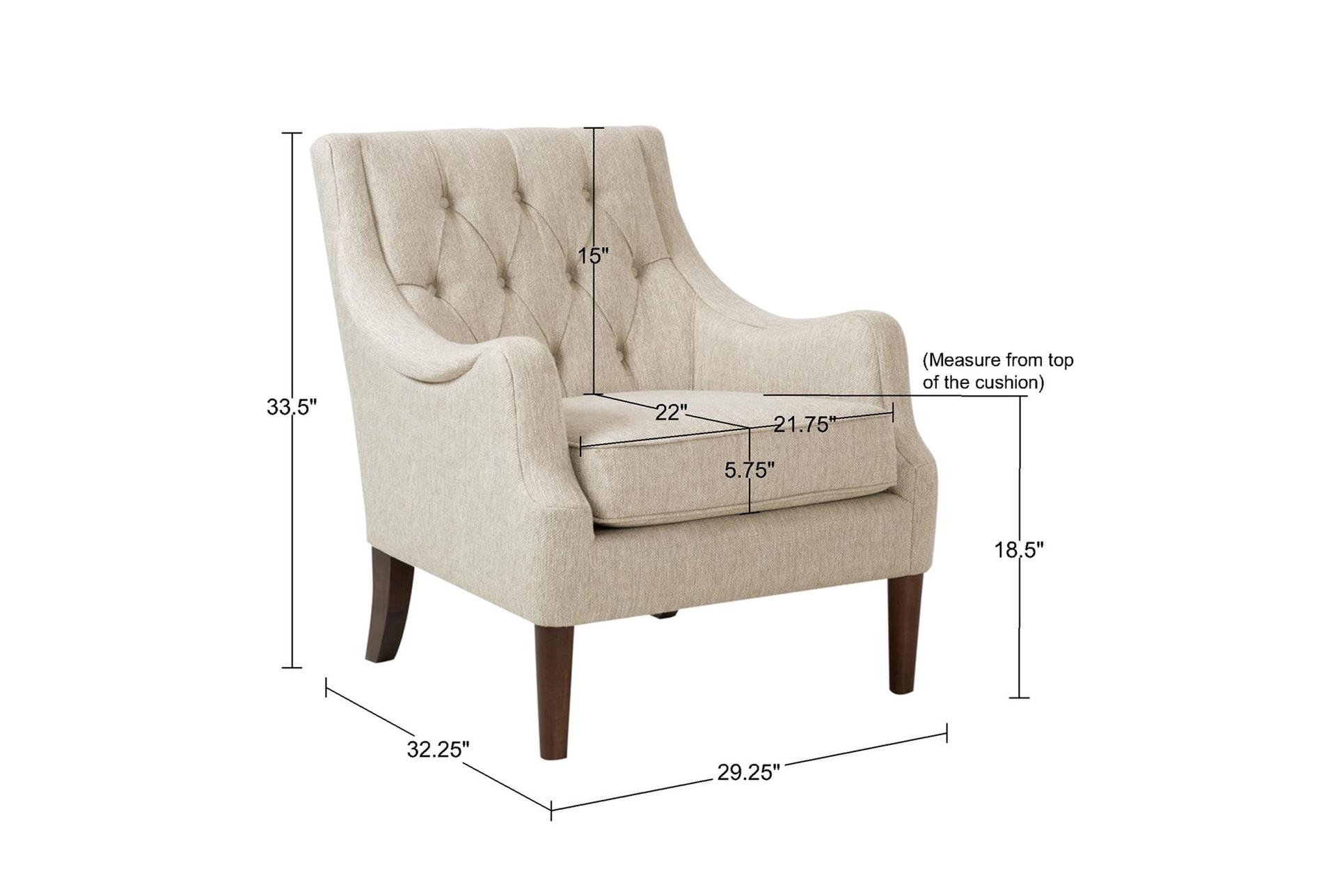 qwen beige tufted fabric accent arm chair 8 qwen beige tufted fabric accent arm chair