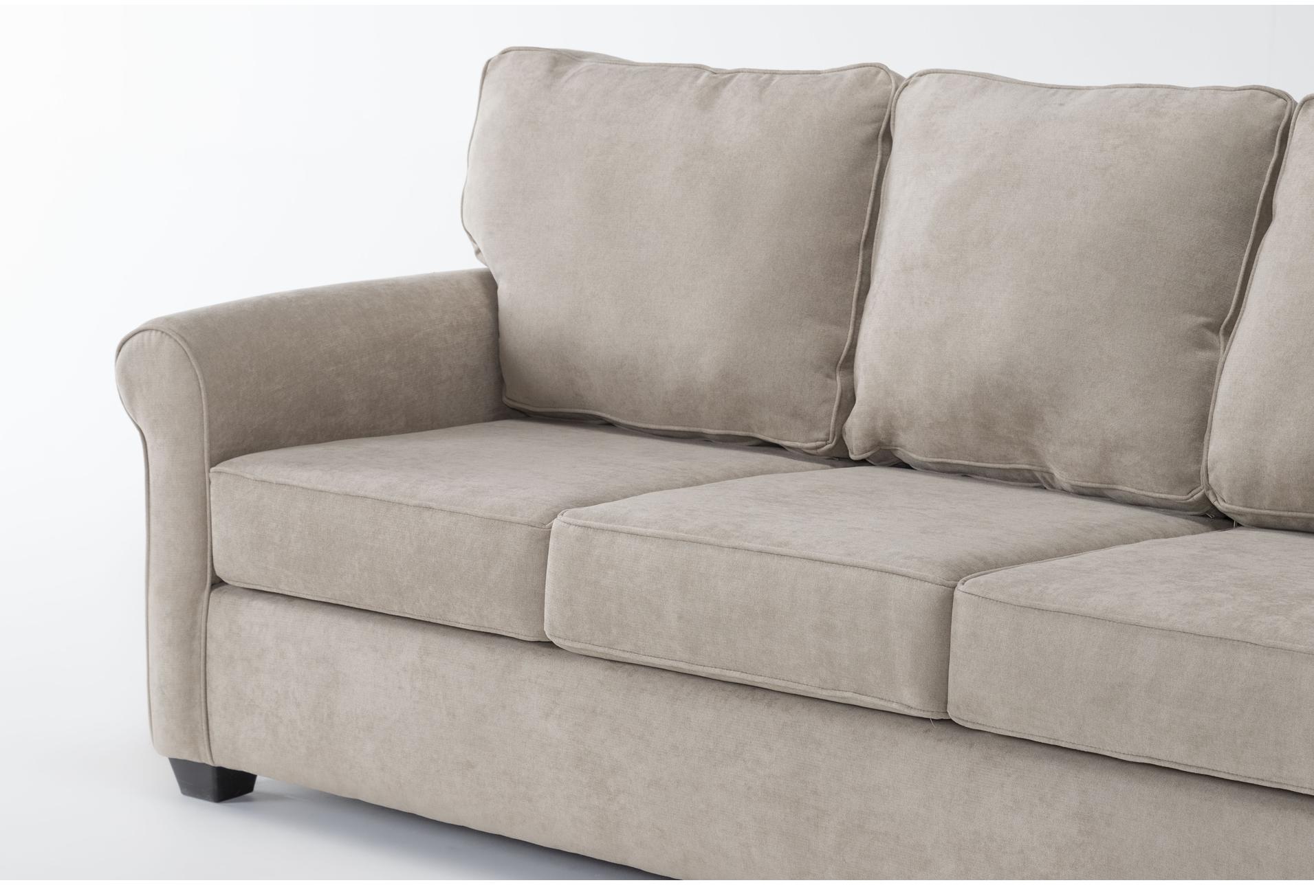 athos cream beige fabric 86" sofa with reversible chaise | rolled arms 10 athos cream beige fabric 86" sofa with reversible chaise | rolled arms