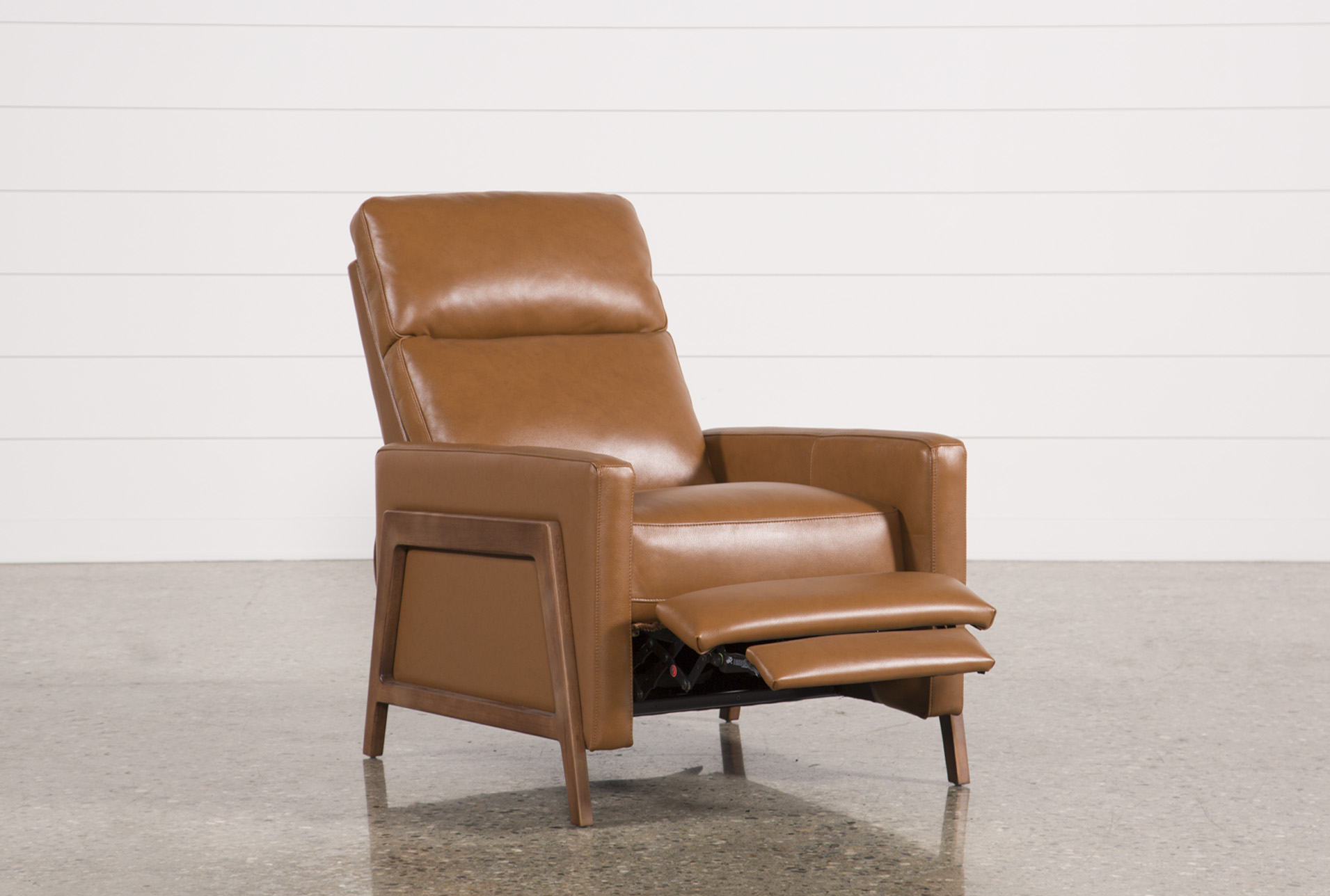 daniel nutmeg leather manual push back high leg recliner 12 daniel nutmeg leather manual push back high leg recliner