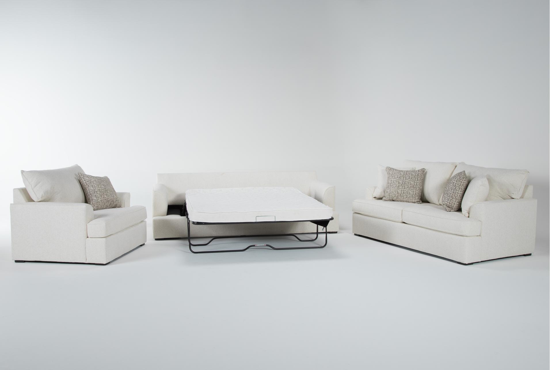 belinha ii opal white fabric 3 piece queen memory foam sleeper sofa bed condo sofa & oversized arm chair set 10 belinha ii opal white fabric 3 piece queen memory foam sleeper sofa bed condo sofa & oversized arm chair set