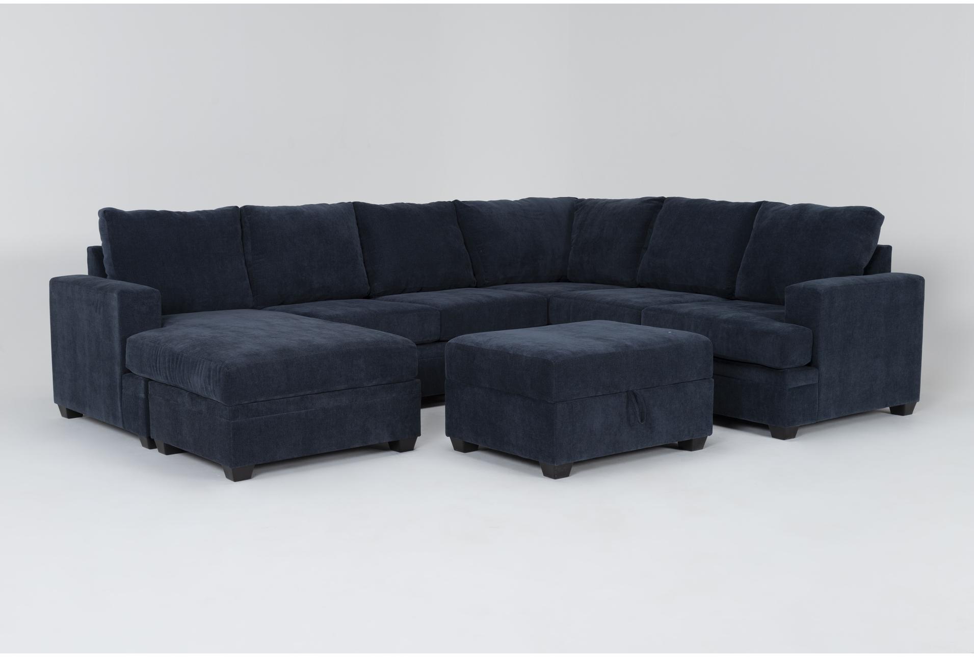bonaterra midnight navy blue fabric 127" 2 piece u-shaped sectional with left arm facing queen memory foam sleeper sofa bed chaise & storage ottoman 1 bonaterra midnight navy blue fabric 127" 2 piece u-shaped sectional with left arm facing queen memory foam sleeper sofa bed chaise & storage ottoman