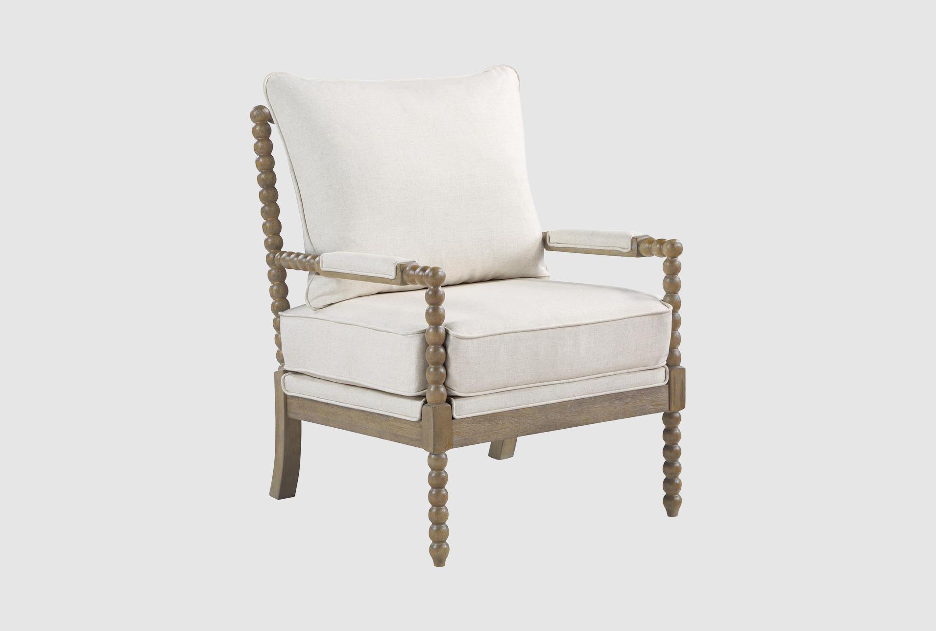 fletcher white fabric linen spindle arm chair with rustic brown finish | lounge | with arms | armchair 1 fletcher white fabric linen spindle arm chair with rustic brown finish | lounge | with arms | armchair