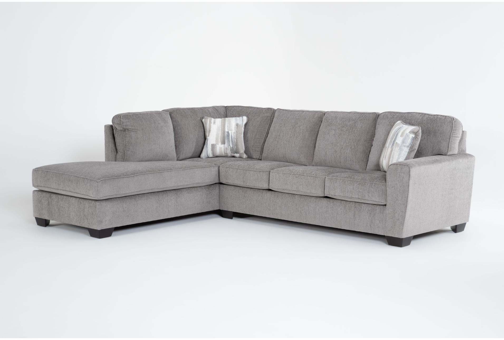 mcdade alloy grey natural fabric 115" 2 piece l-shaped sectional with left arm facing corner chaise | track arms 1 mcdade alloy grey natural fabric 115" 2 piece l-shaped sectional with left arm facing corner chaise | track arms