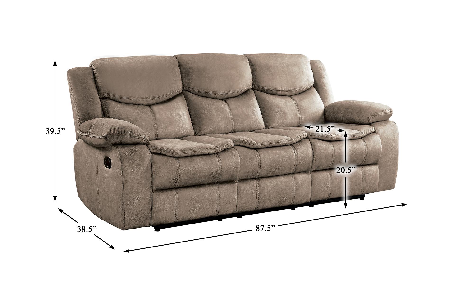 forte brown polyester 88" microfiber manual reclining sofa 13 forte brown polyester 88" microfiber manual reclining sofa