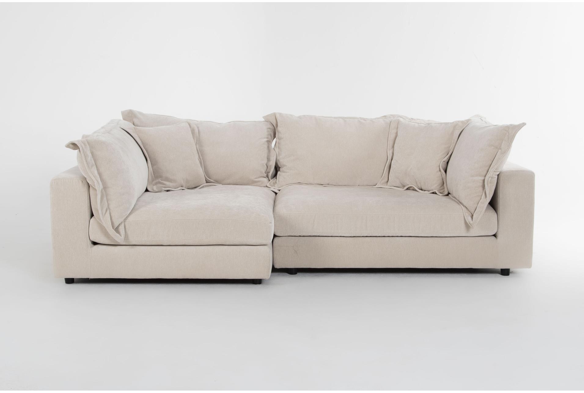 supreme lounger beige cobblestone fabric 108" 2 piece oversized modular l-shaped sectional with left arm facing chaise 1 supreme lounger beige cobblestone fabric 108" 2 piece oversized modular l-shaped sectional with left arm facing chaise