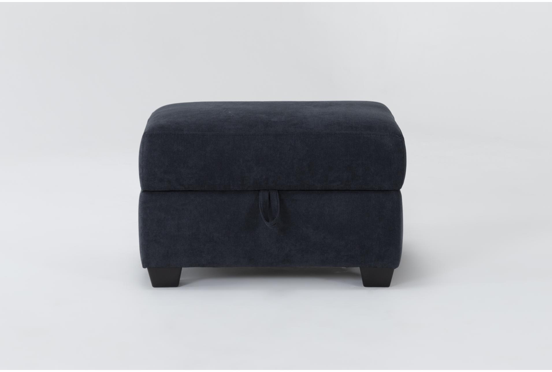 midnight navy blue fabric rectangle storage ottoman 1 midnight navy blue fabric rectangle storage ottoman