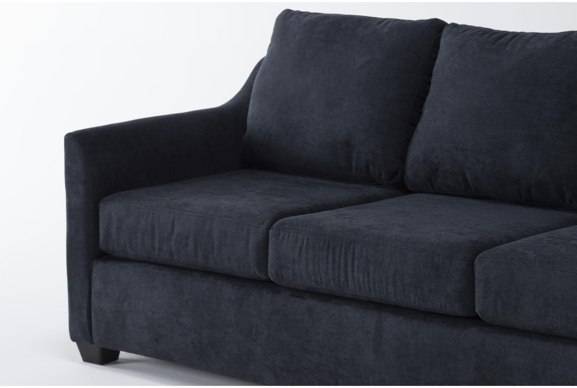 porthos midnight blue fabric 80" queen memory foam sleeper sofa bed with reversible chaise | loose reversible back 13 porthos midnight blue fabric 80" queen memory foam sleeper sofa bed with reversible chaise | loose reversible back
