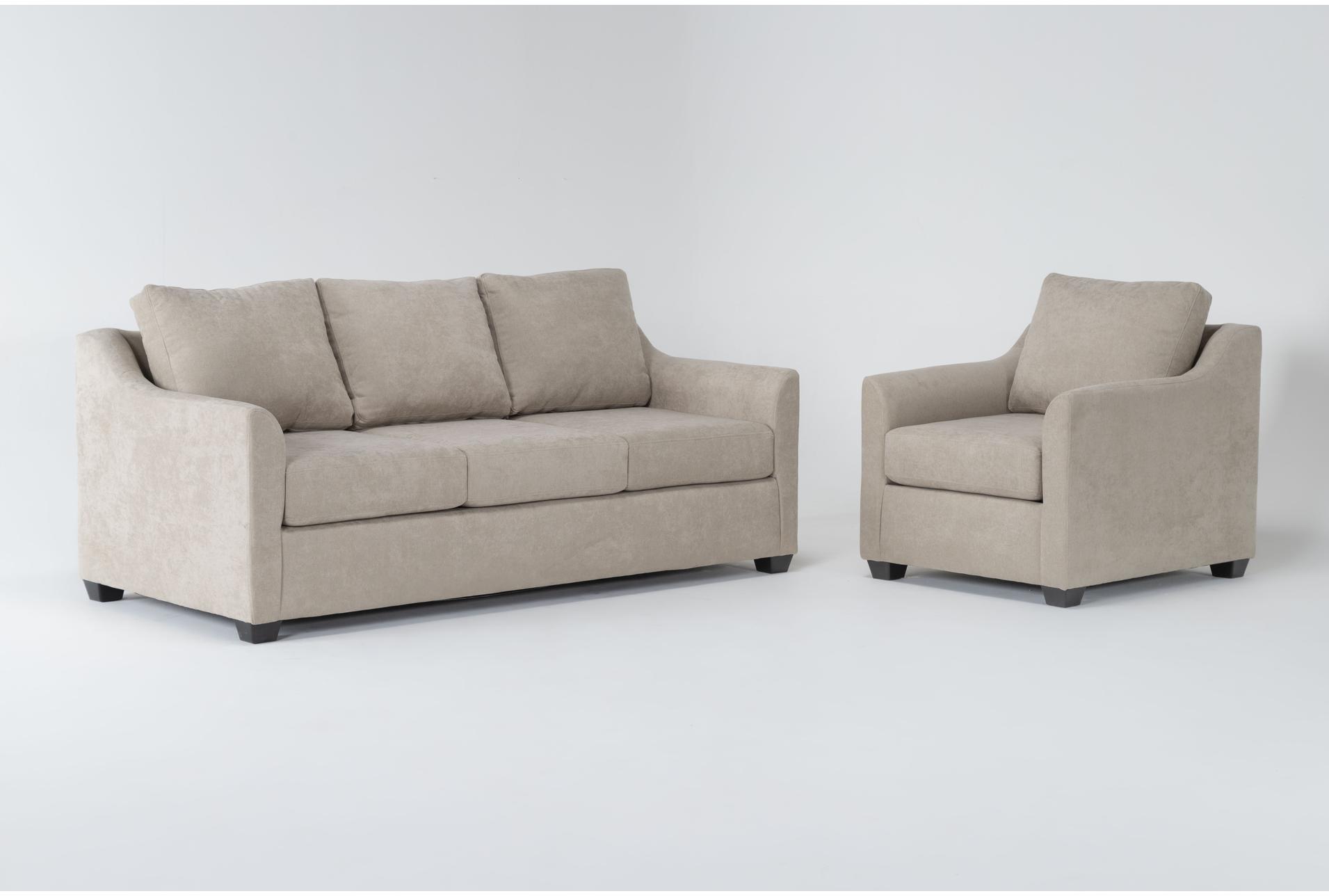 porthos cream beige fabric 2 piece sofa & arm chair set 1 porthos cream beige fabric 2 piece sofa & arm chair set