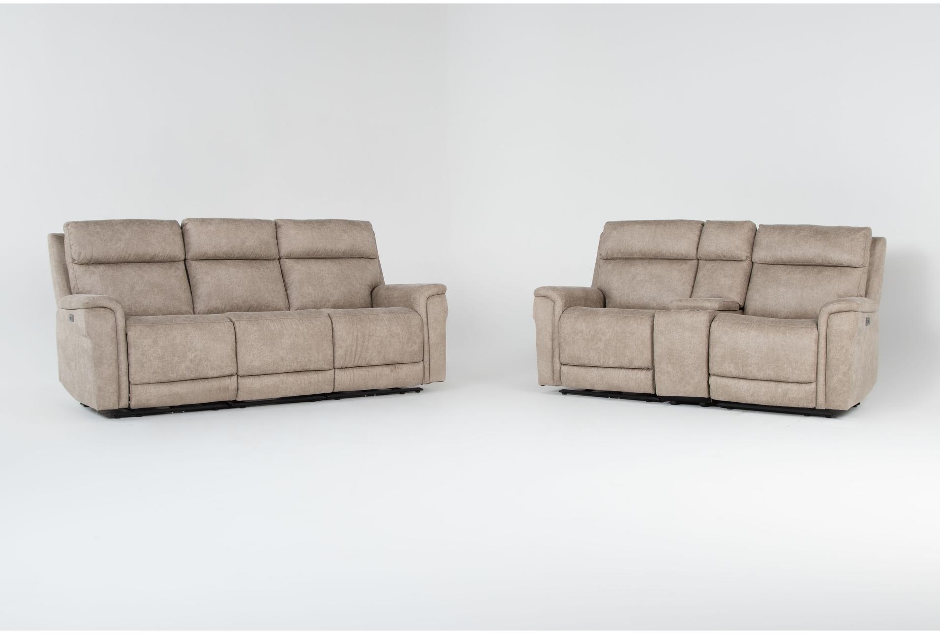 caspian beige 169" 6 piece power reclining modular sofa and console loveseat set with storage cupholders & usb | fabric 1 caspian beige 169" 6 piece power reclining modular sofa and console loveseat set with storage cupholders & usb | fabric