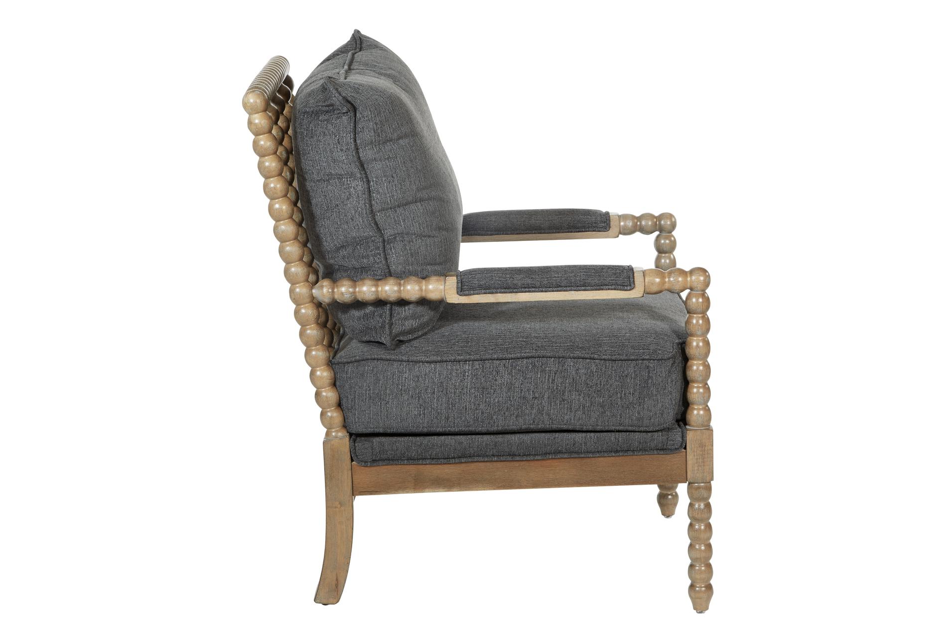 fletcher charcoal grey fabric spindle arm chair with rustic brown finish | lounge | with arms | armchair 7 fletcher charcoal grey fabric spindle arm chair with rustic brown finish | lounge | with arms | armchair