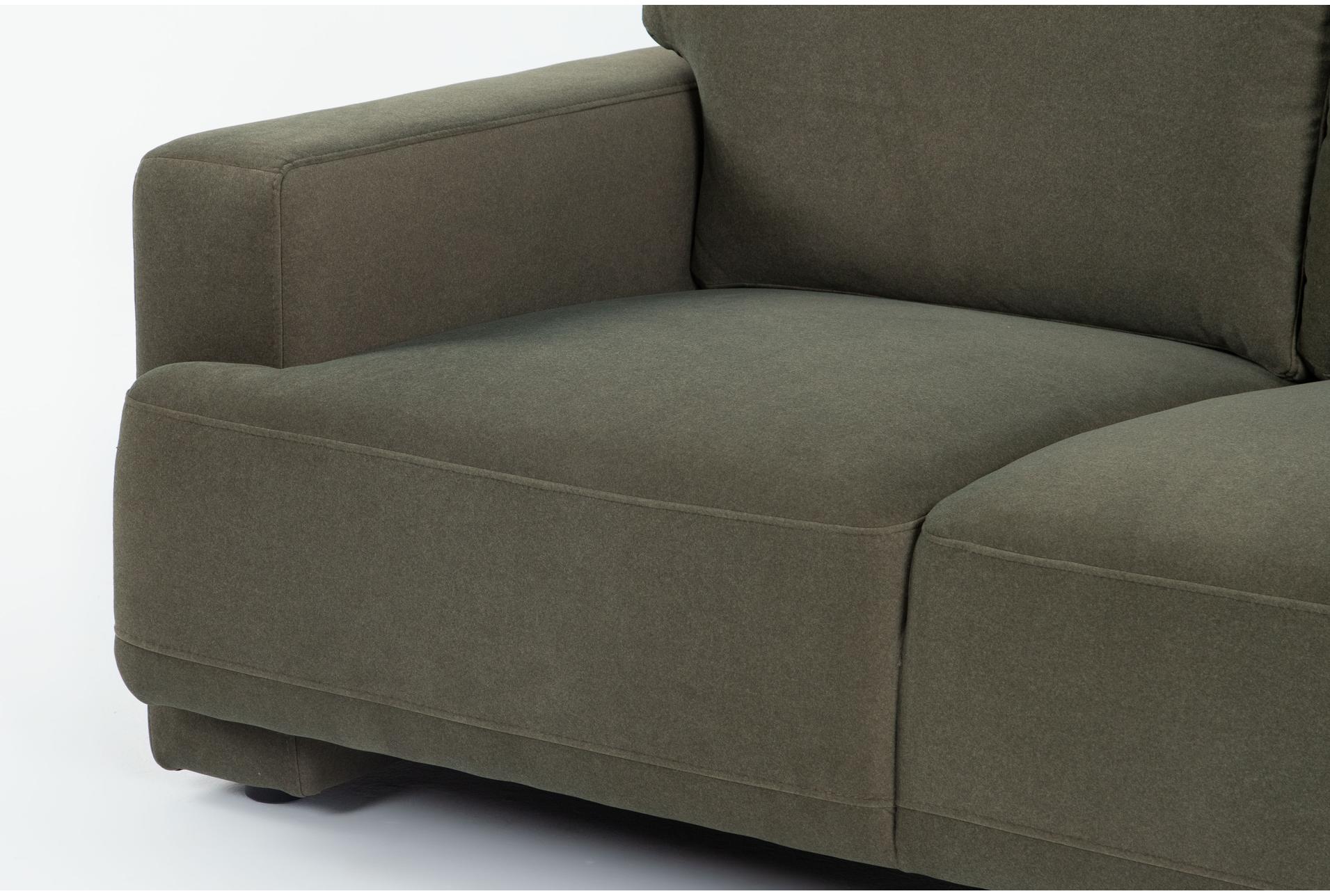 milan green velvet fabric loveseat | track arms 10 milan green velvet fabric loveseat | track arms