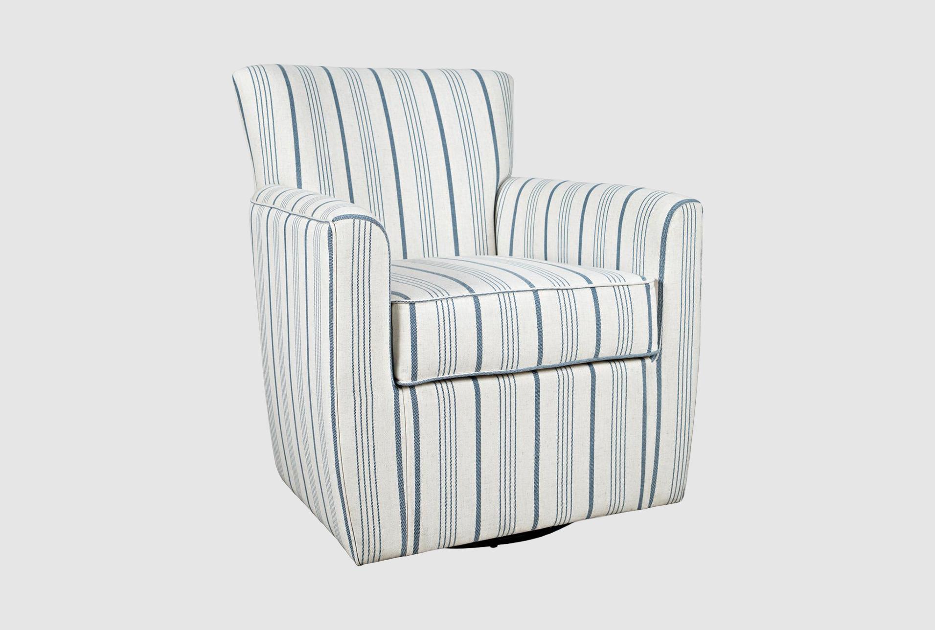 claire white stripes fabric swivel accent arm chair | club | armchair | with arms 1 claire white stripes fabric swivel accent arm chair | club | armchair | with arms