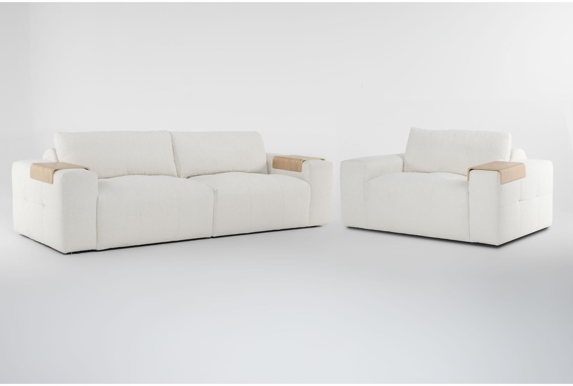 amallo ivory white fabric 108" 2 piece sofa & chair set 1 amallo ivory white fabric 108" 2 piece sofa & chair set