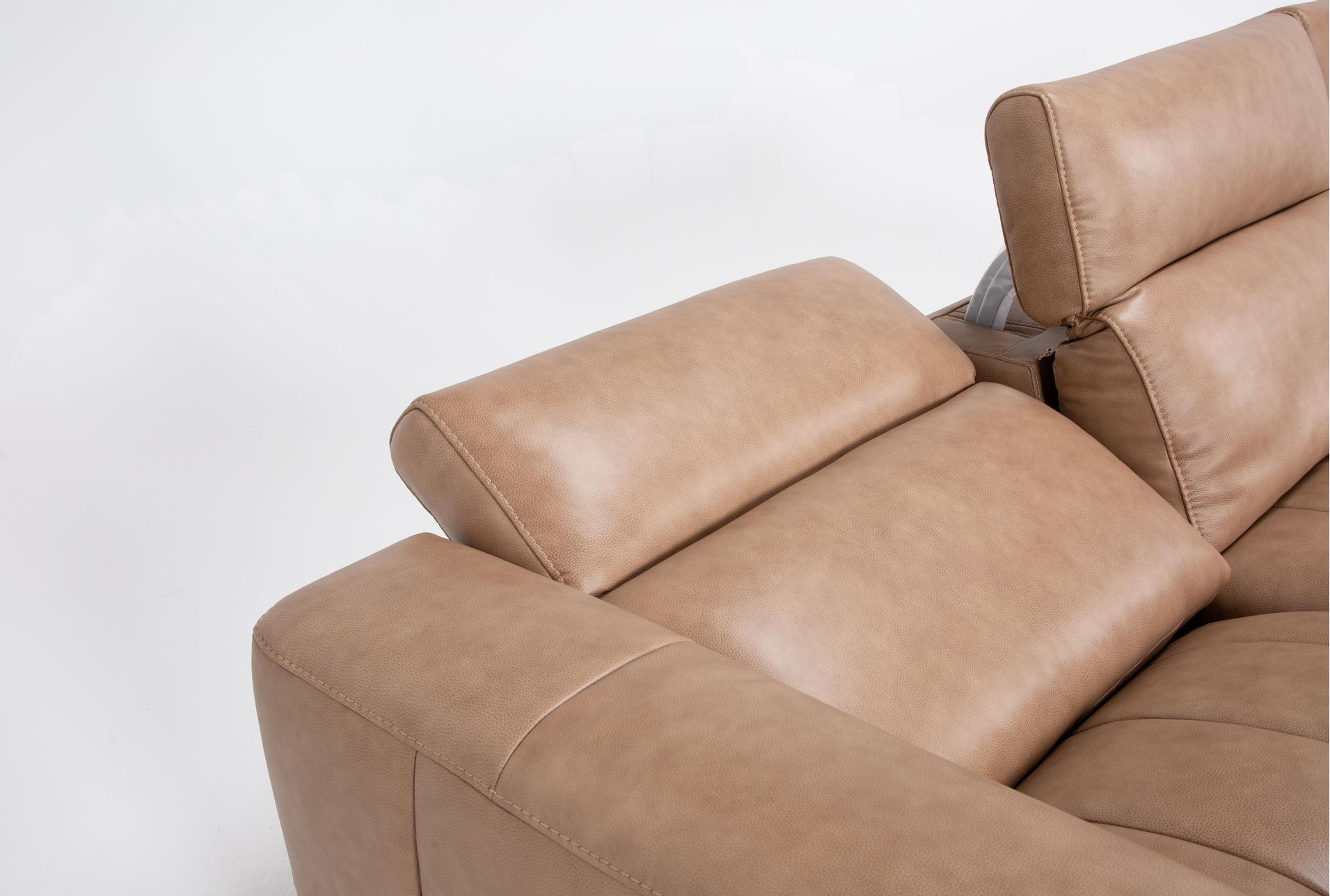 miles brown orange leather 121" 5 piece power reclining modular sectional | adjustable headrests | reversible | usb 23 miles brown orange leather 121" 5 piece power reclining modular sectional | adjustable headrests | reversible | usb