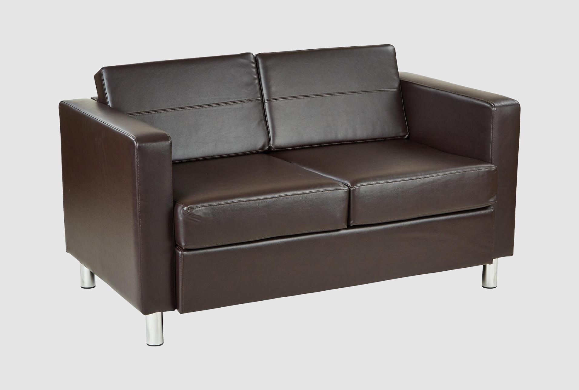 pacific brown espresso faux leather 52" loveseat | loose reversible back 1 pacific brown espresso faux leather 52" loveseat | loose reversible back