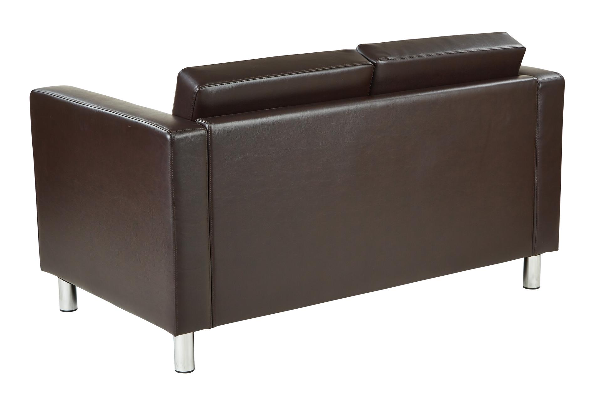 pacific brown espresso faux leather 52" loveseat | loose reversible back 5 pacific brown espresso faux leather 52" loveseat | loose reversible back