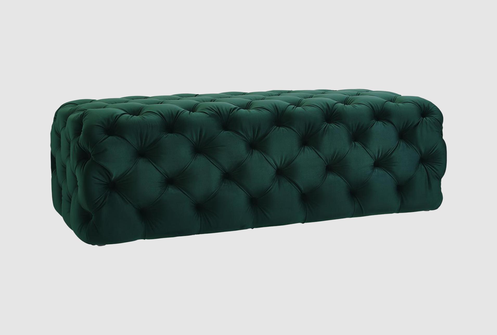 kaylee green velvet fabric wood rectangle ottoman 1 kaylee green velvet fabric wood rectangle ottoman