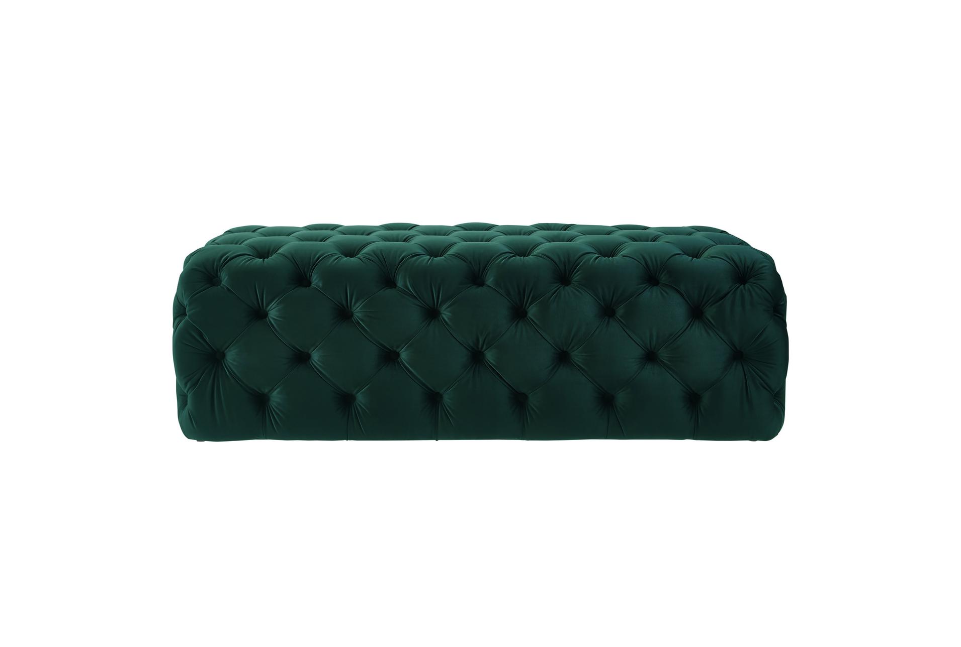 kaylee green velvet fabric wood rectangle ottoman 10 kaylee green velvet fabric wood rectangle ottoman