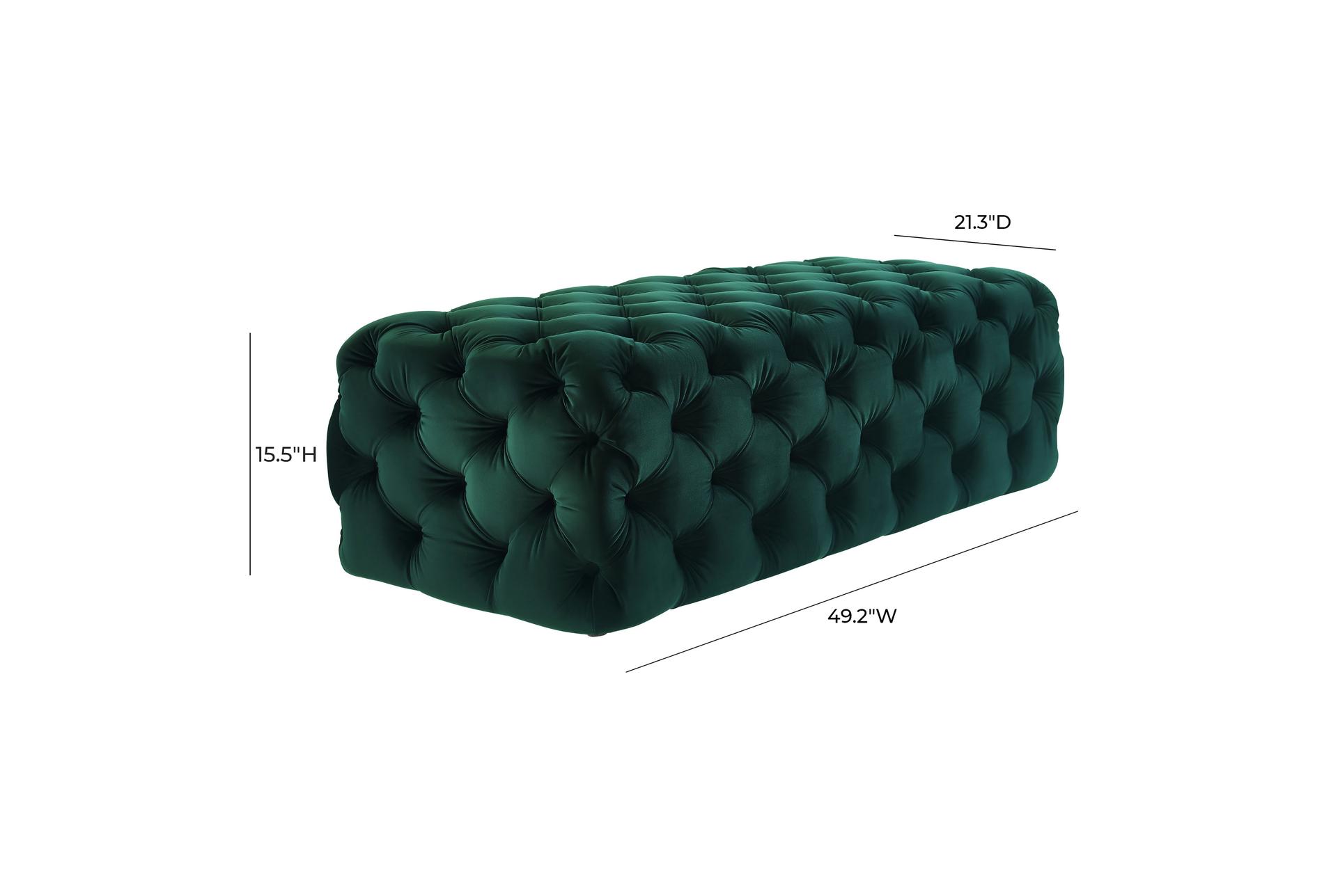kaylee green velvet fabric wood rectangle ottoman 12 kaylee green velvet fabric wood rectangle ottoman