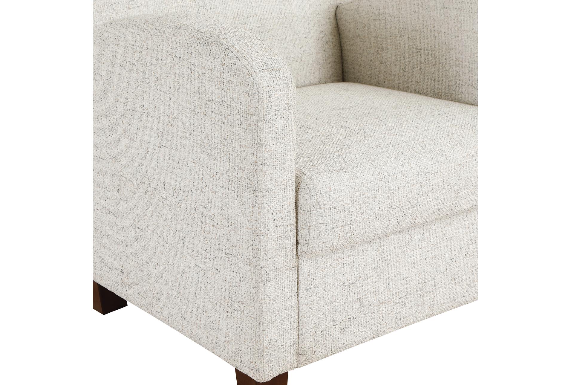 aiden quartz beige white wood arm chair & ottoman with medium espresso legs | high performance fabric 7 aiden quartz beige white wood arm chair & ottoman with medium espresso legs | high performance fabric