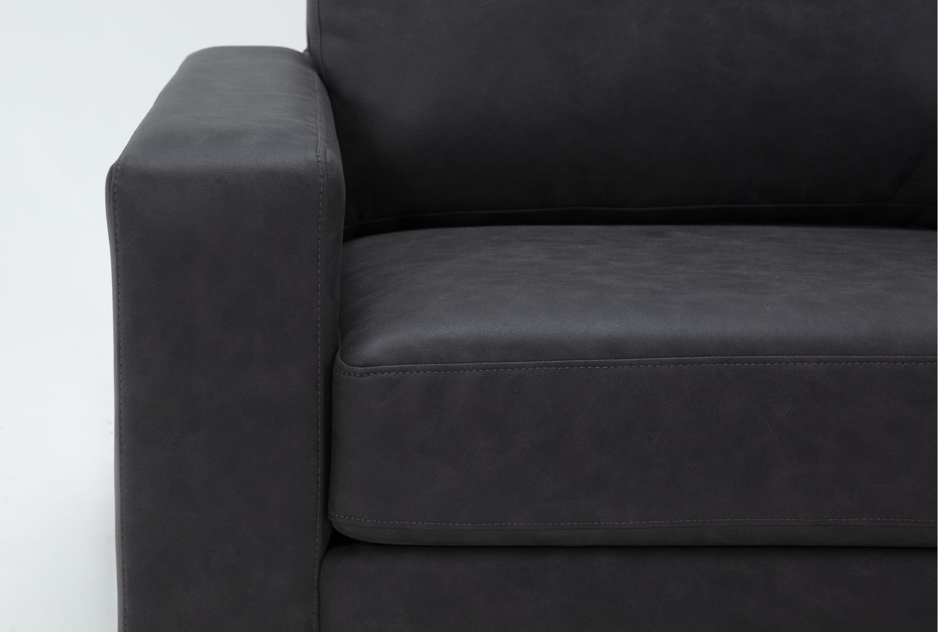 araceli ii charcoal grey black vegan faux leather 3 piece 95" sofa oversized chair & ottoman set 9 araceli ii charcoal grey black vegan faux leather 3 piece 95" sofa oversized chair & ottoman set