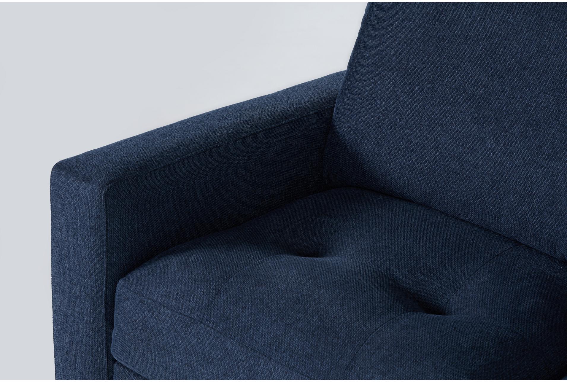 keaton blue tufted fabric 100" 2 piece l-shaped convertible futon sleeper sectional with right arm facing storage chaise 16 keaton blue tufted fabric 100" 2 piece l-shaped convertible futon sleeper sectional with right arm facing storage chaise