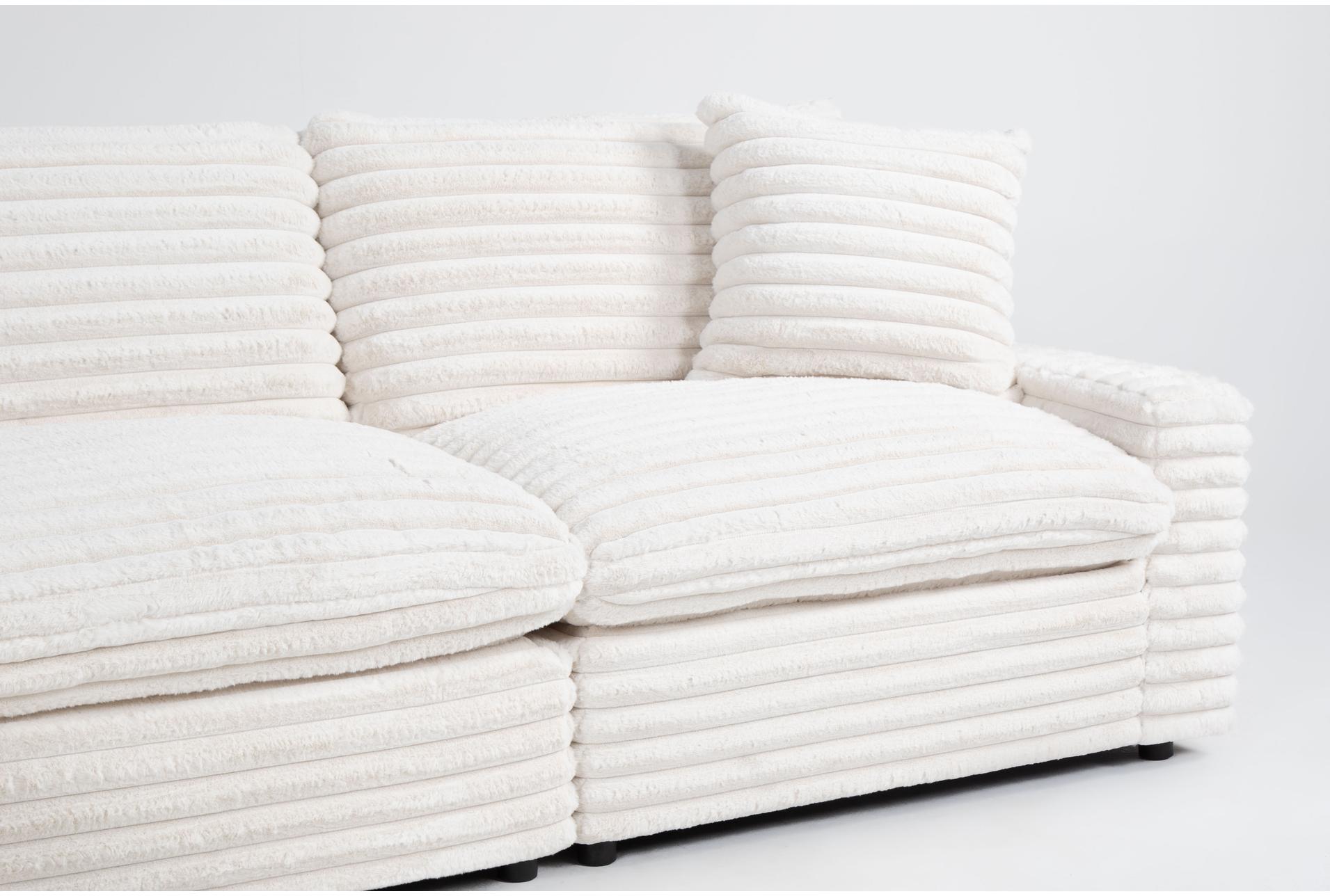 serenity fluffy cream corduroy oversized 3 piece sofa with left arm facing chaise, swivel chair & cocktail ottoman 11 serenity fluffy cream corduroy oversized 3 piece sofa with left arm facing chaise, swivel chair & cocktail ottoman