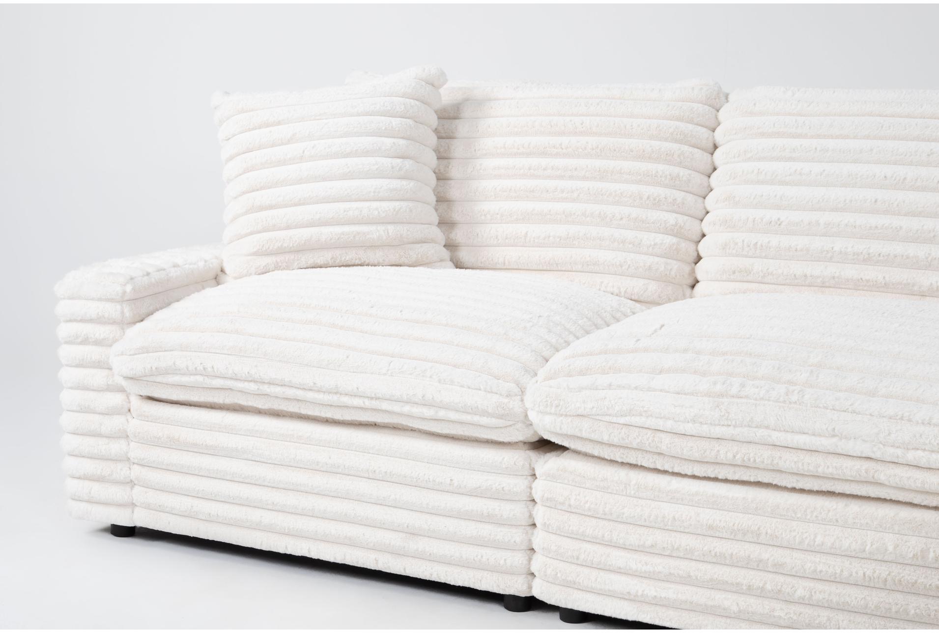 serenity fluffy cream corduroy oversized 5 piece l-shaped sectional swivel chair & cocktail ottoman 12 serenity fluffy cream corduroy oversized 5 piece l-shaped sectional swivel chair & cocktail ottoman