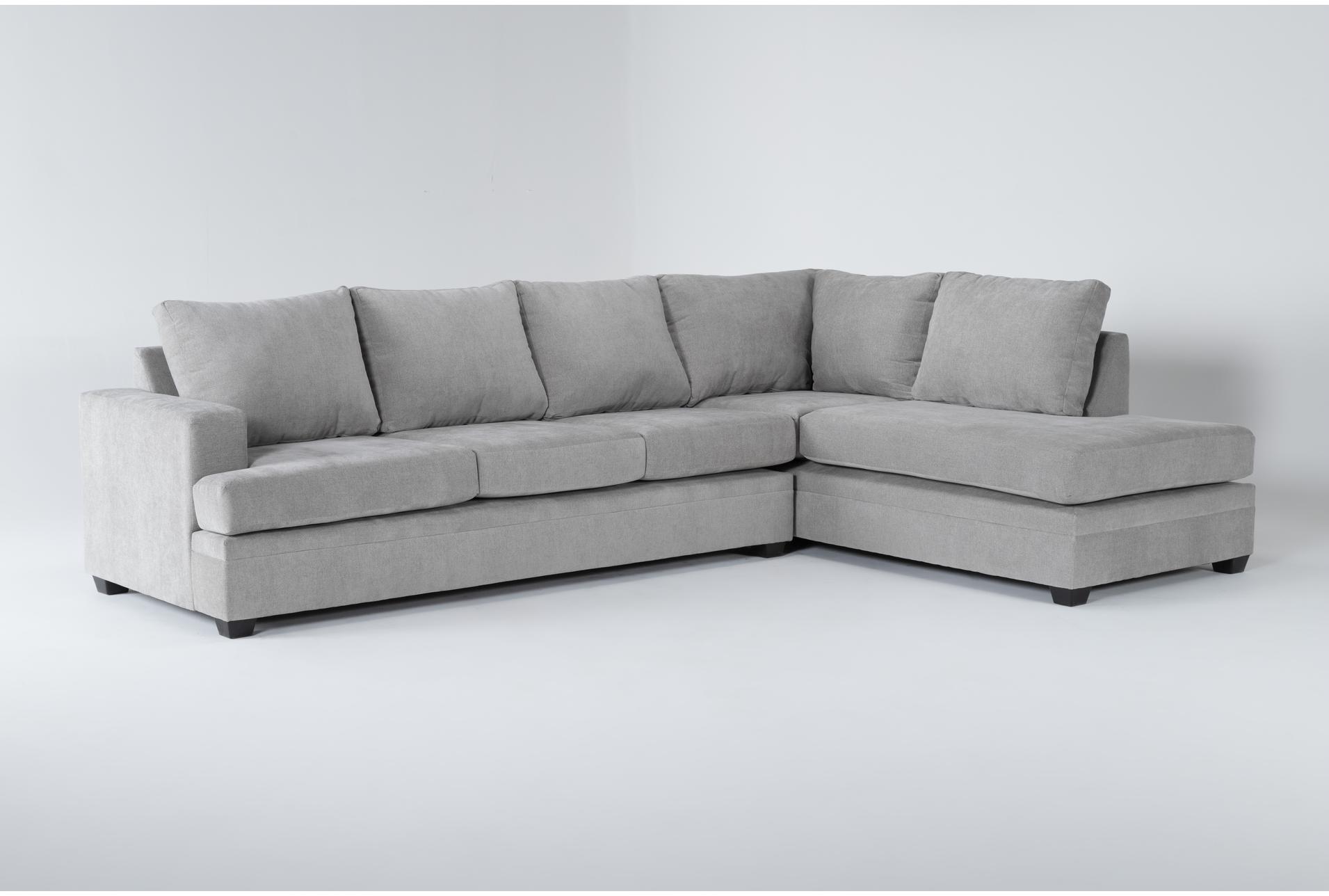 bonaterra dove grey fabric 127" 2 piece l-shaped sectional with left arm facing queen memory foam sleeper sofa bed & right arm facing corner chaise 1 bonaterra dove grey fabric 127" 2 piece l-shaped sectional with left arm facing queen memory foam sleeper sofa bed & right arm facing corner chaise