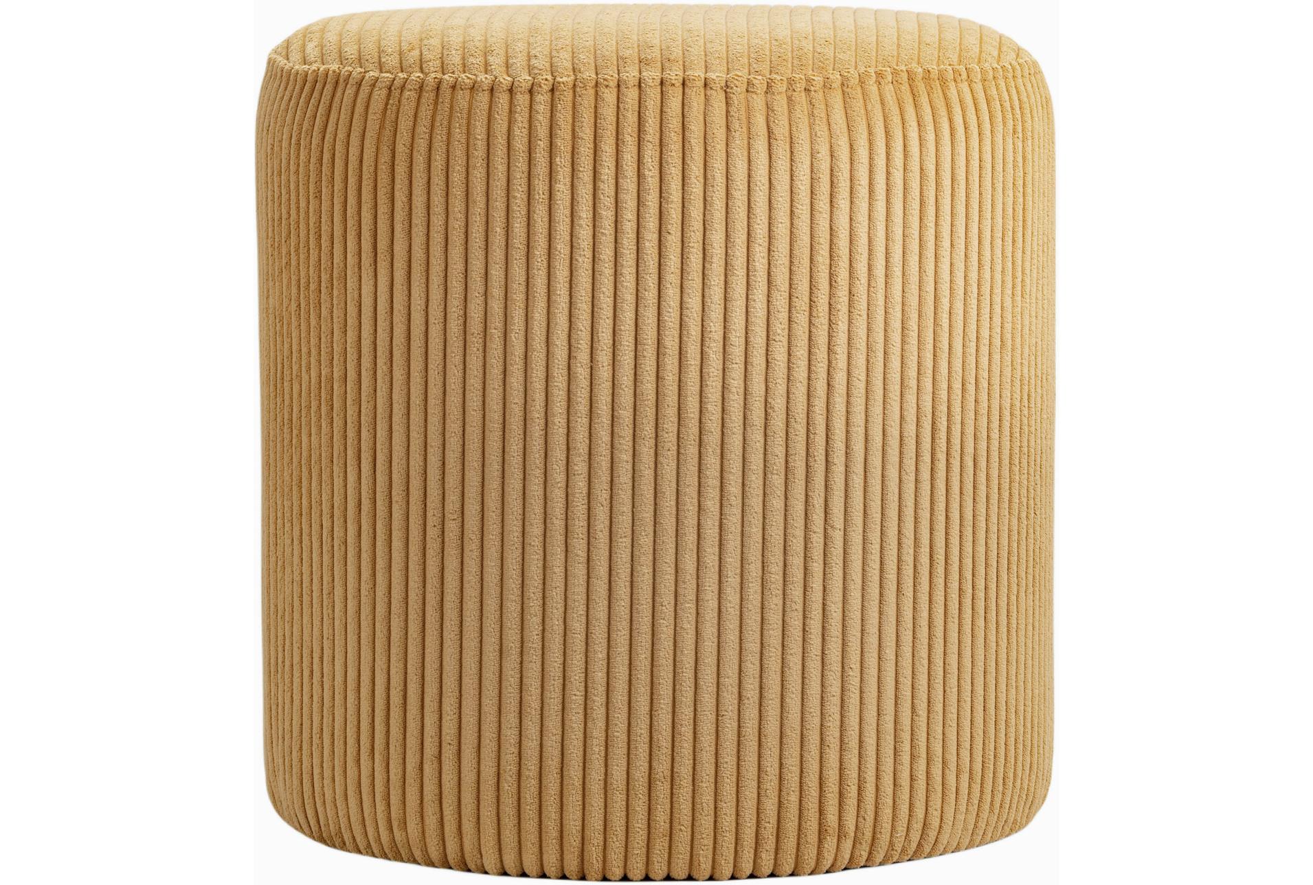 roy yellow round microsuede fabric upholstered ottoman/stool 11 roy yellow round microsuede fabric upholstered ottoman/stool