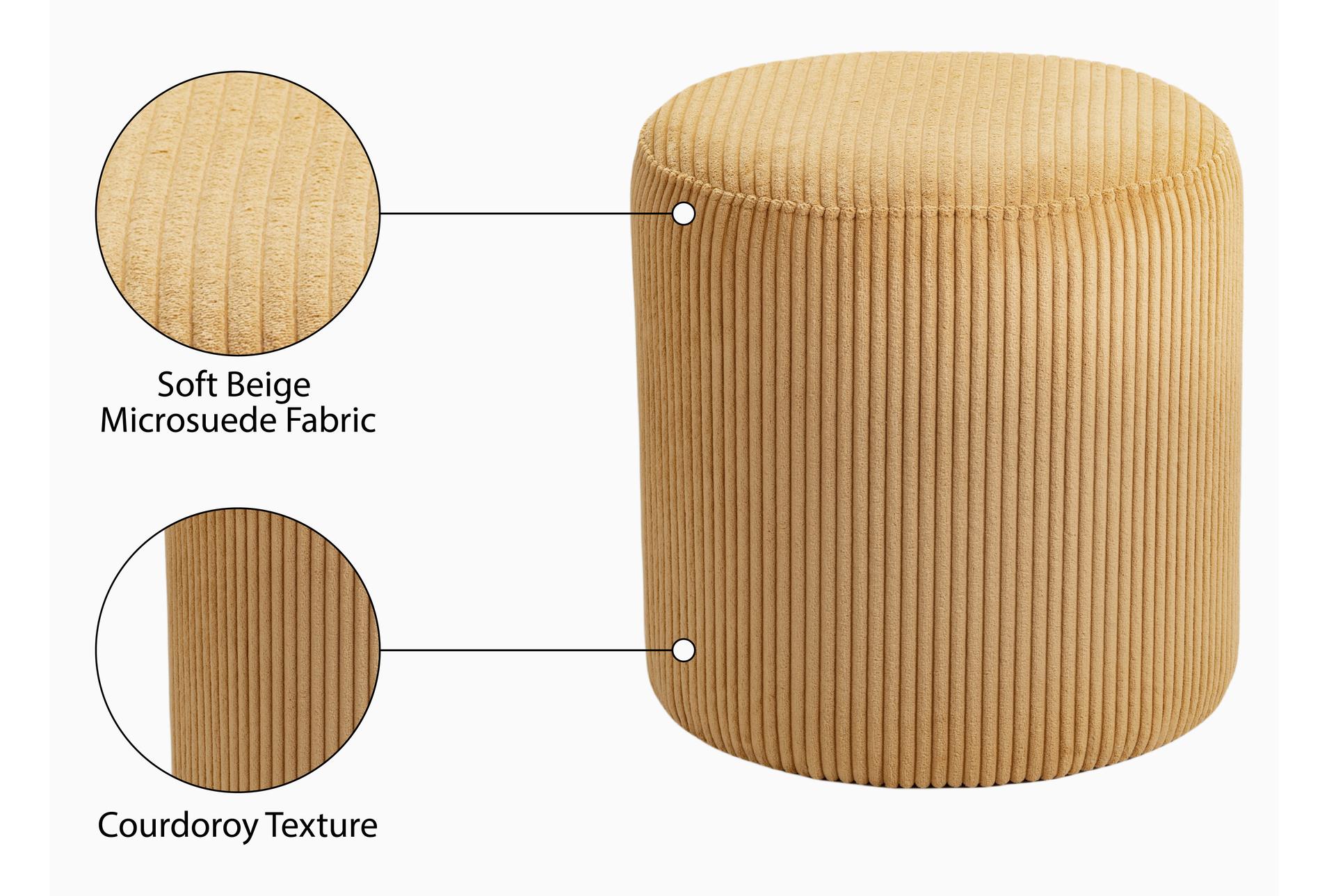 roy yellow round microsuede fabric upholstered ottoman/stool 15 roy yellow round microsuede fabric upholstered ottoman/stool
