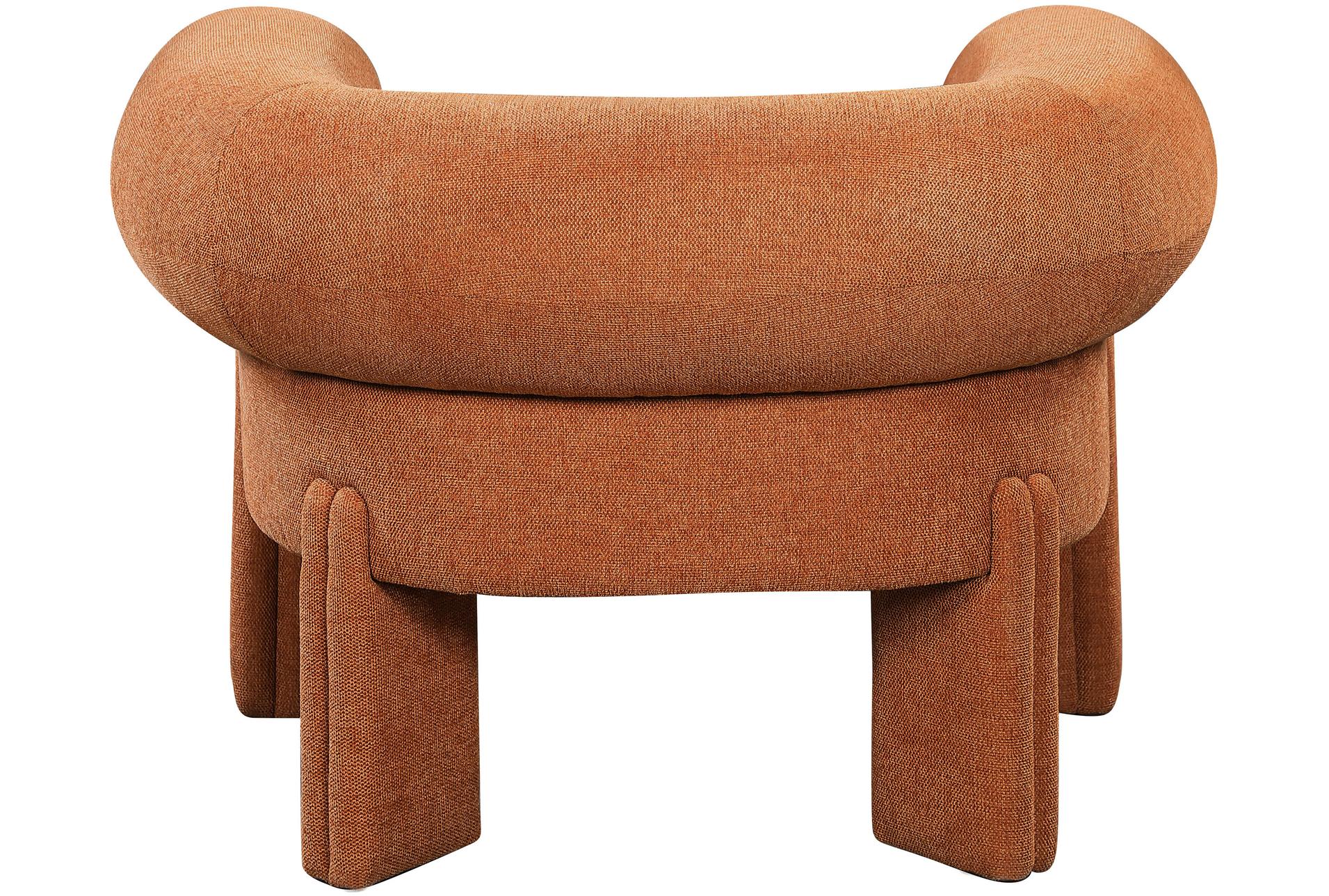 stefano brown cognac polyester fabric accent chair | with arms 10 stefano brown cognac polyester fabric accent chair | with arms